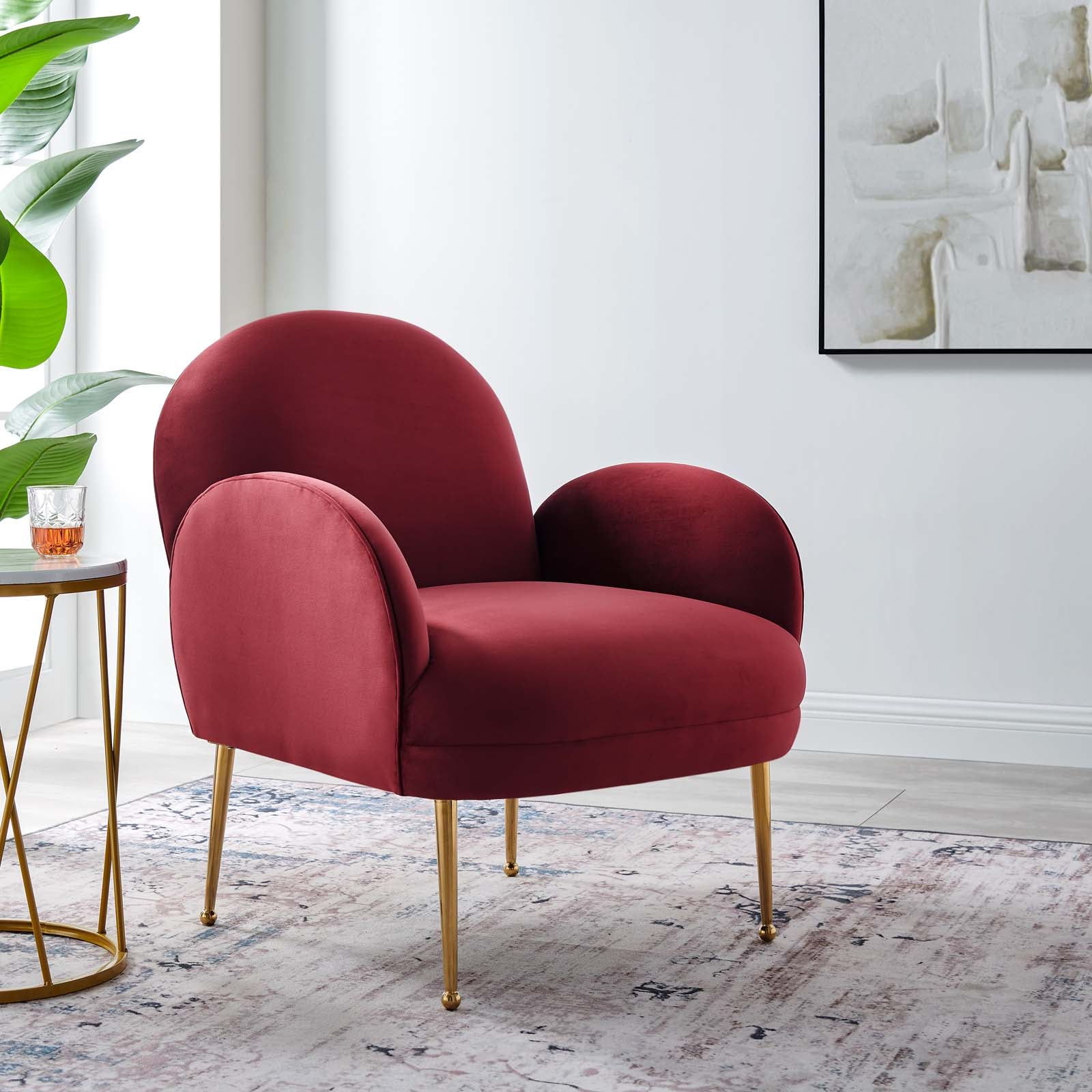 Transcend Performance Velvet Armchair By Modway | Armchairs | Modishstore - 9