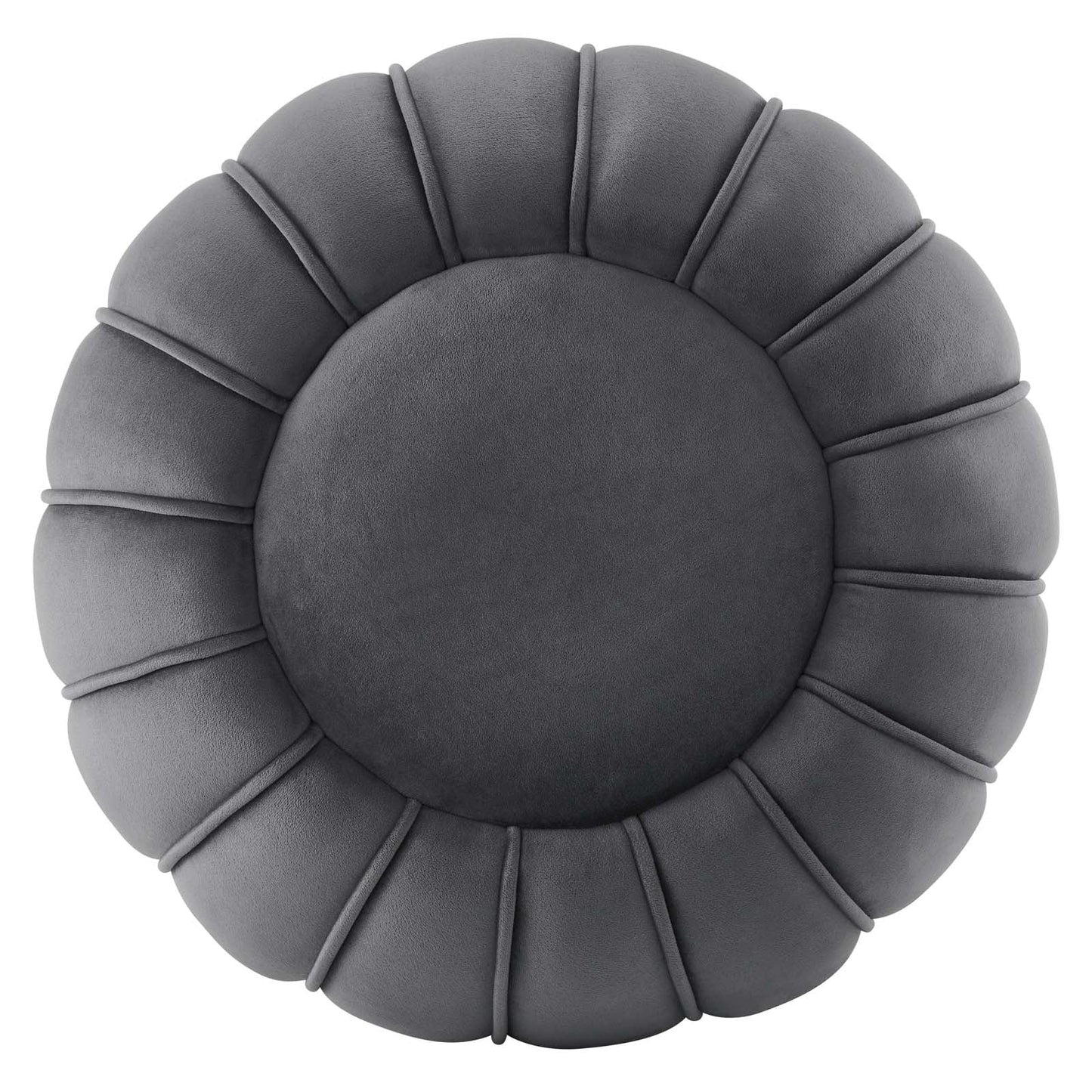 Celebrate Channel Tufted Performance Velvet Ottoman By Modway - EEI-5034-GRY | Ottomans |  Modishstore - 5