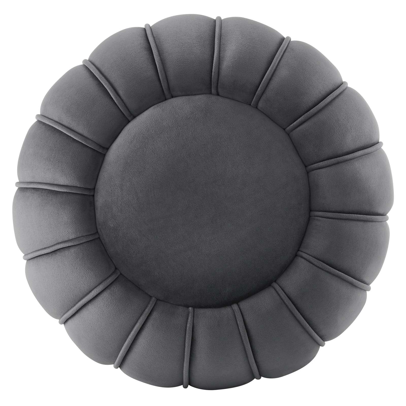 Celebrate Channel Tufted Performance Velvet Ottoman By Modway - EEI-5034-GRY | Ottomans |  Modishstore - 5