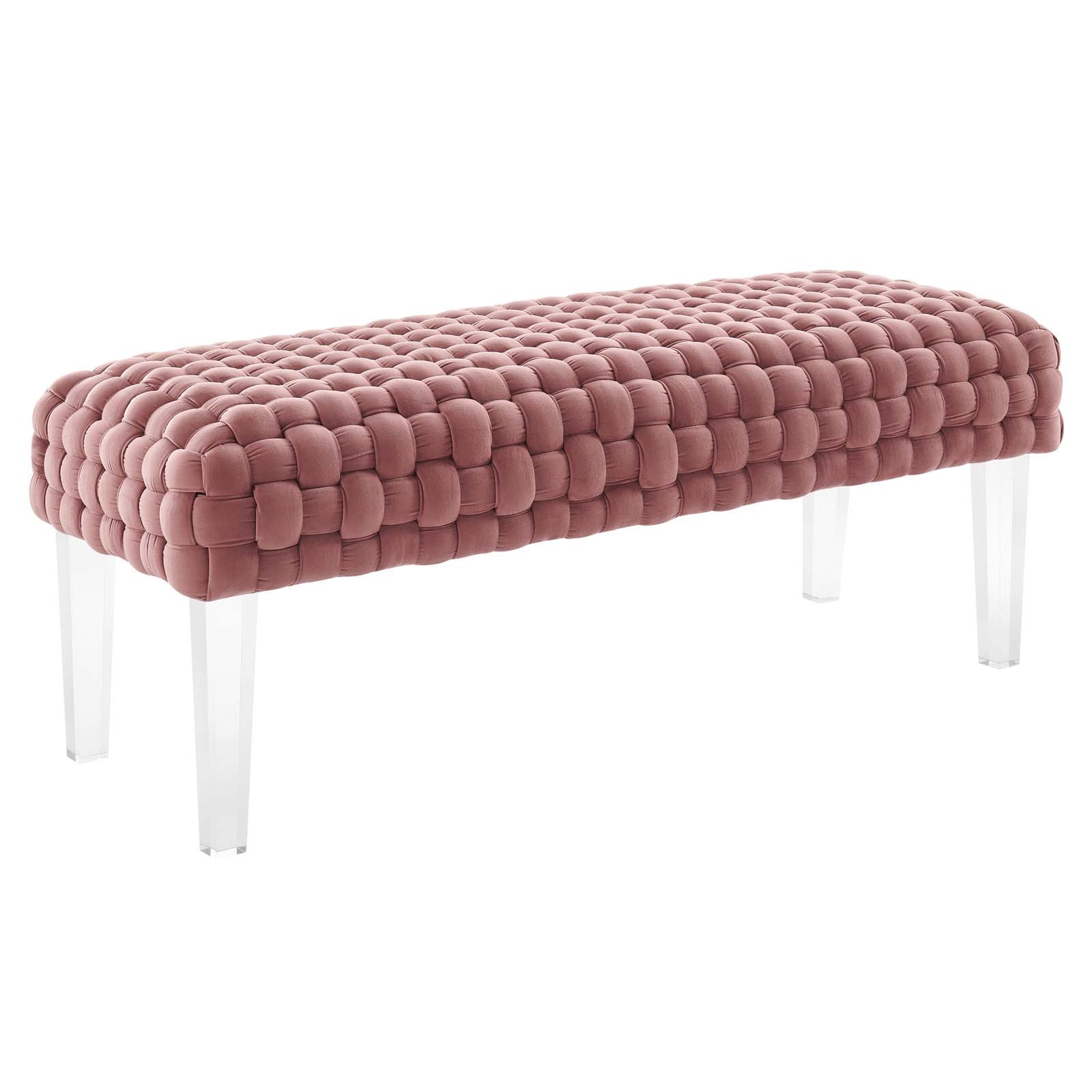 Prologue Woven Performance Velvet Ottoman By Modway | Ottomans | Modishstore - 2
