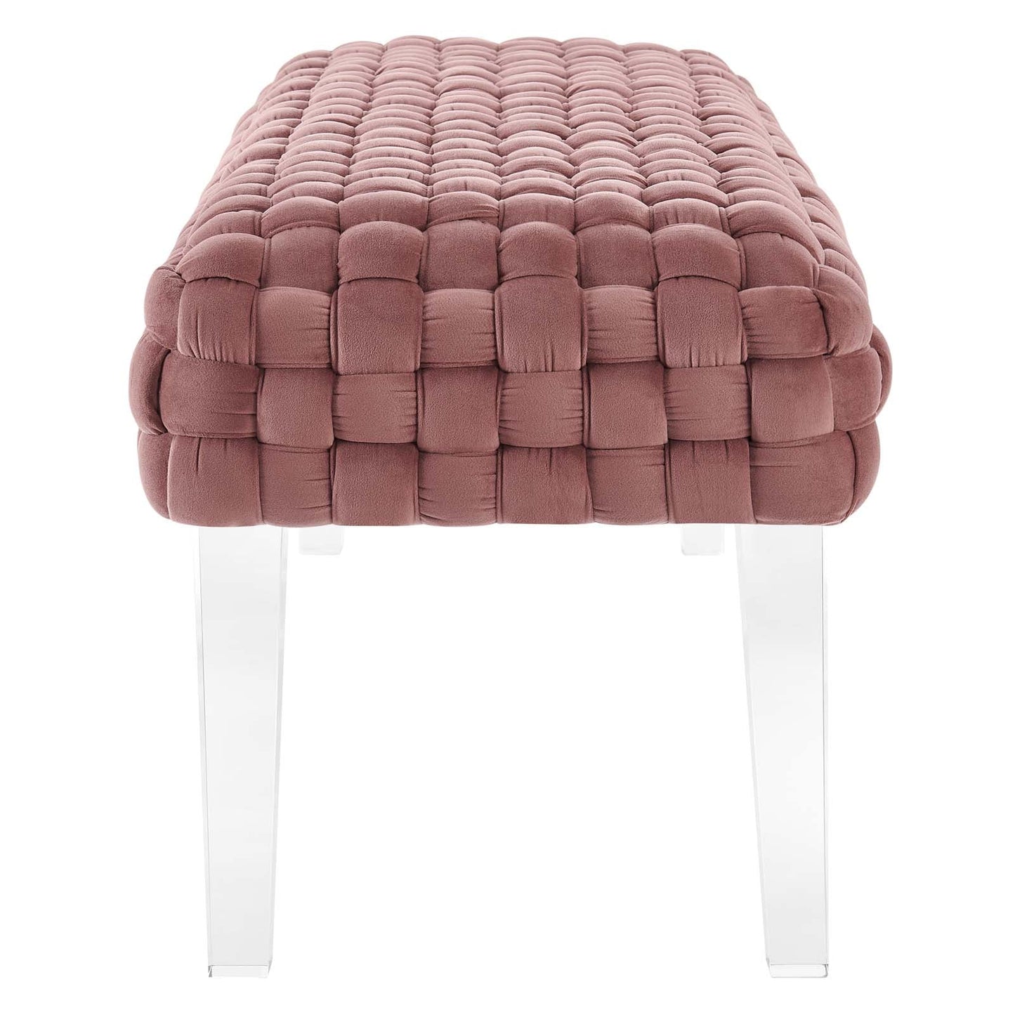 Prologue Woven Performance Velvet Ottoman By Modway | Ottomans | Modishstore - 4