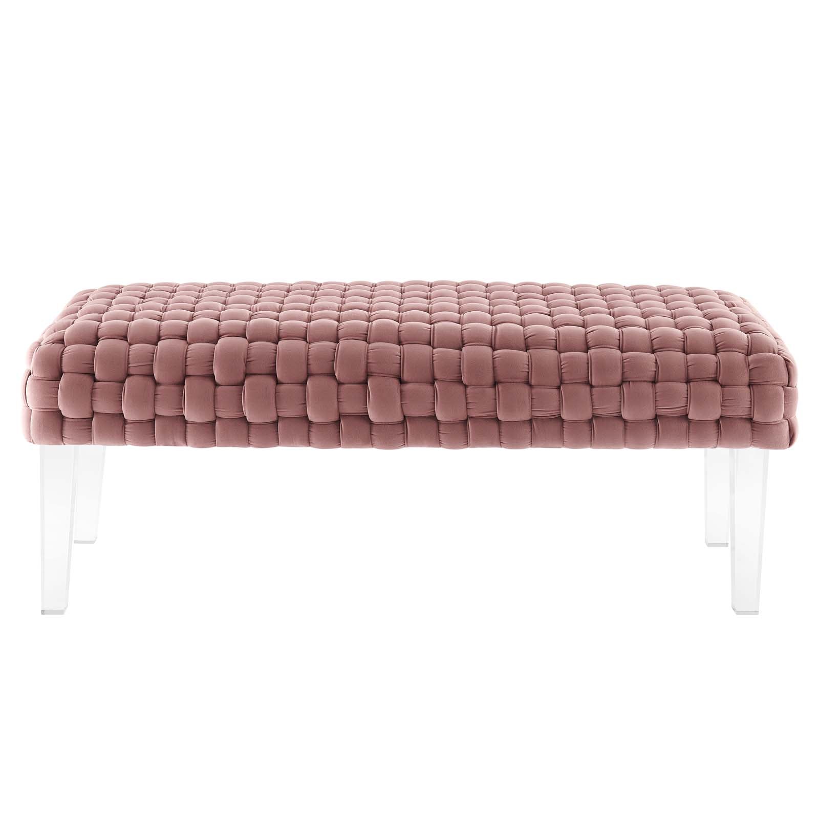 Prologue Woven Performance Velvet Ottoman By Modway | Ottomans | Modishstore - 5