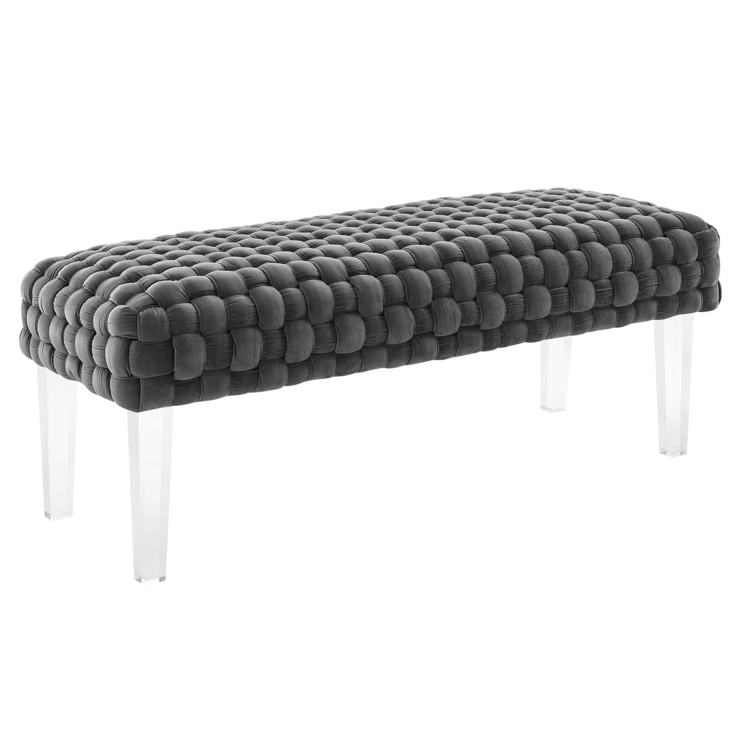 Prologue Woven Performance Velvet Ottoman By Modway | Ottomans | Modishstore - 8