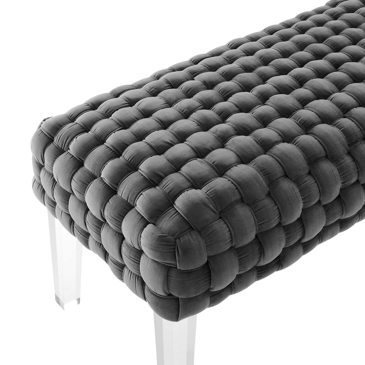 Prologue Woven Performance Velvet Ottoman By Modway | Ottomans | Modishstore - 9