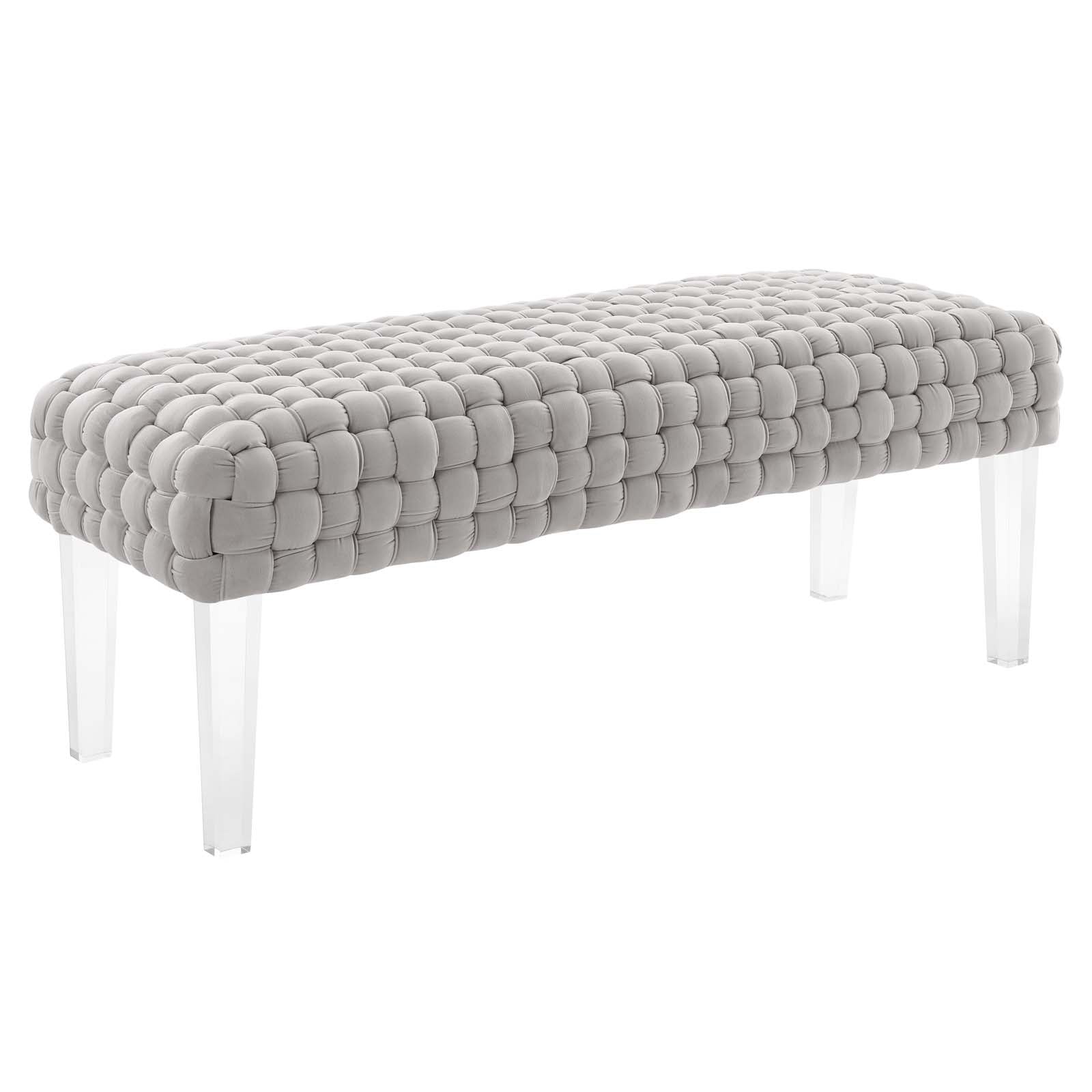 Prologue Woven Performance Velvet Ottoman By Modway | Ottomans | Modishstore - 15
