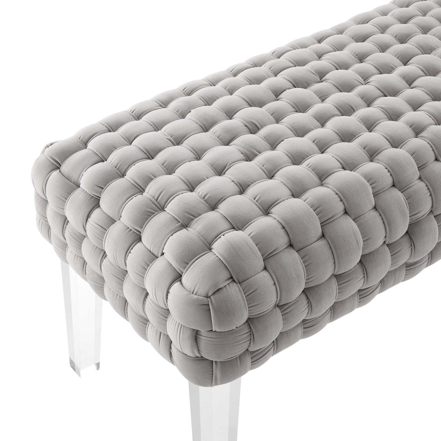 Prologue Woven Performance Velvet Ottoman By Modway | Ottomans | Modishstore - 16