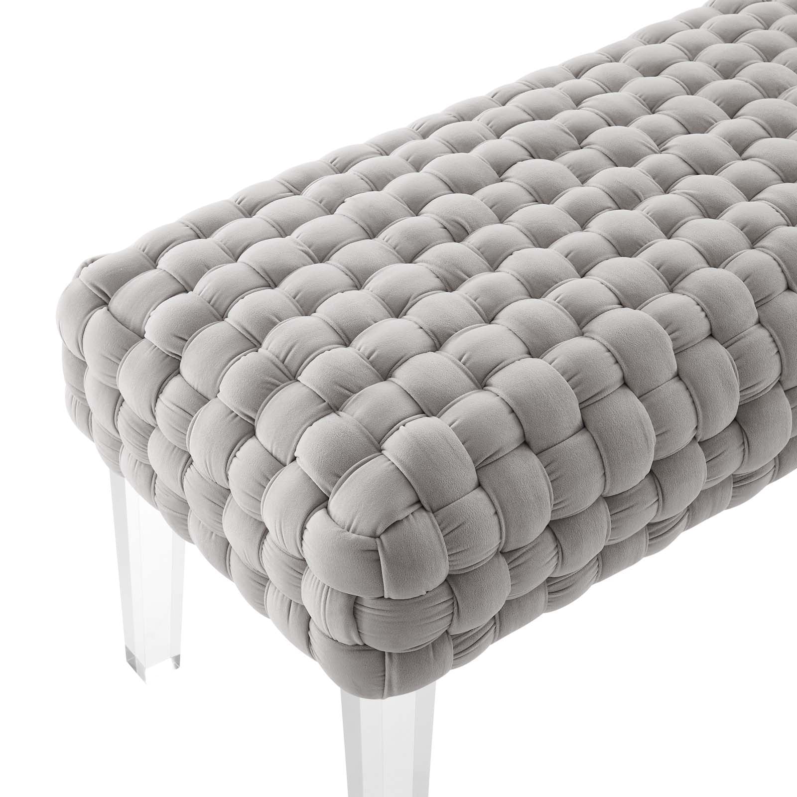 Prologue Woven Performance Velvet Ottoman By Modway | Ottomans | Modishstore - 16