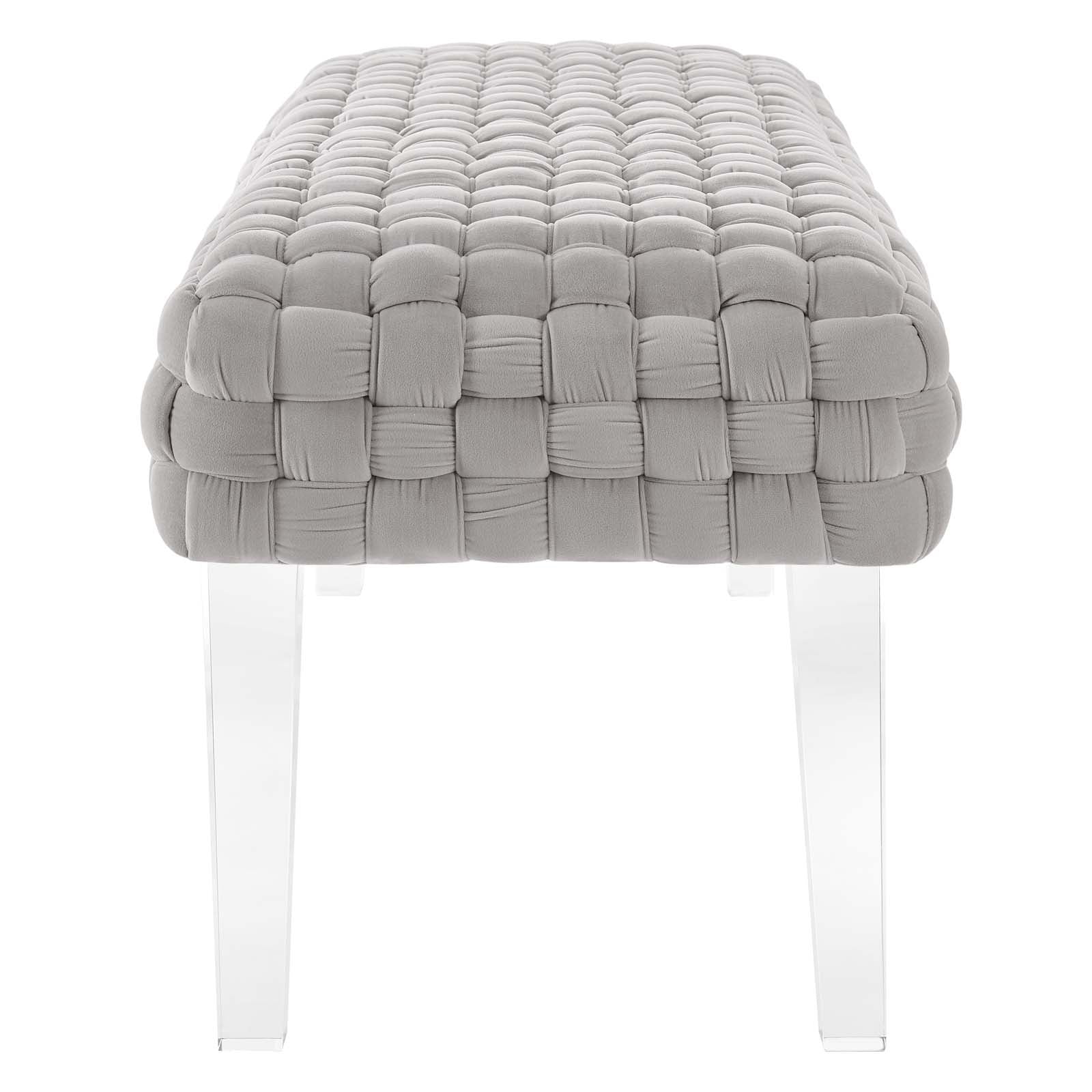 Prologue Woven Performance Velvet Ottoman By Modway | Ottomans | Modishstore - 17