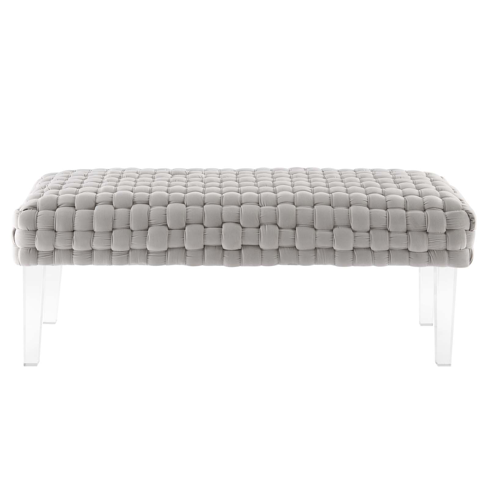 Prologue Woven Performance Velvet Ottoman By Modway | Ottomans | Modishstore - 18