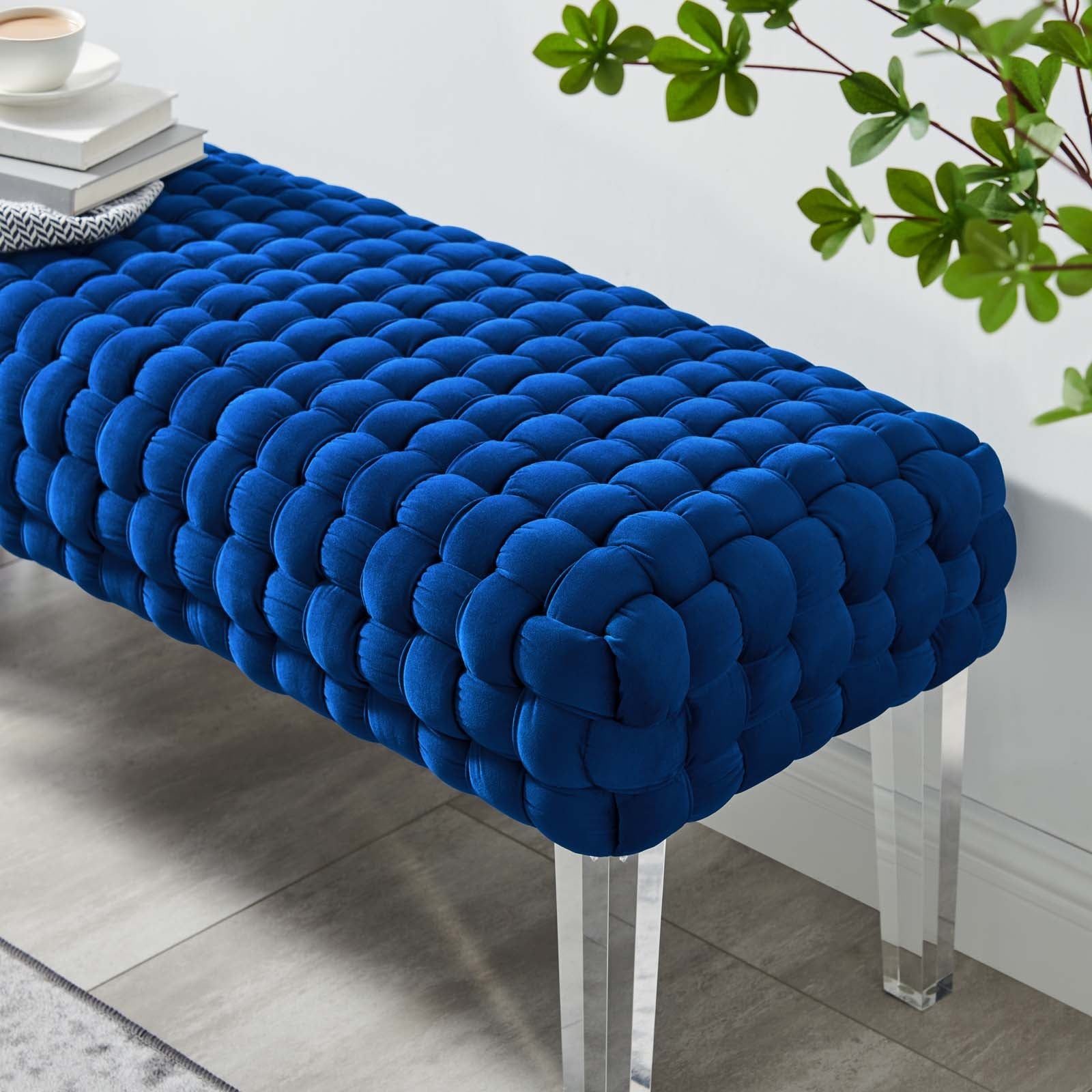 Prologue Woven Performance Velvet Ottoman By Modway | Ottomans | Modishstore - 27