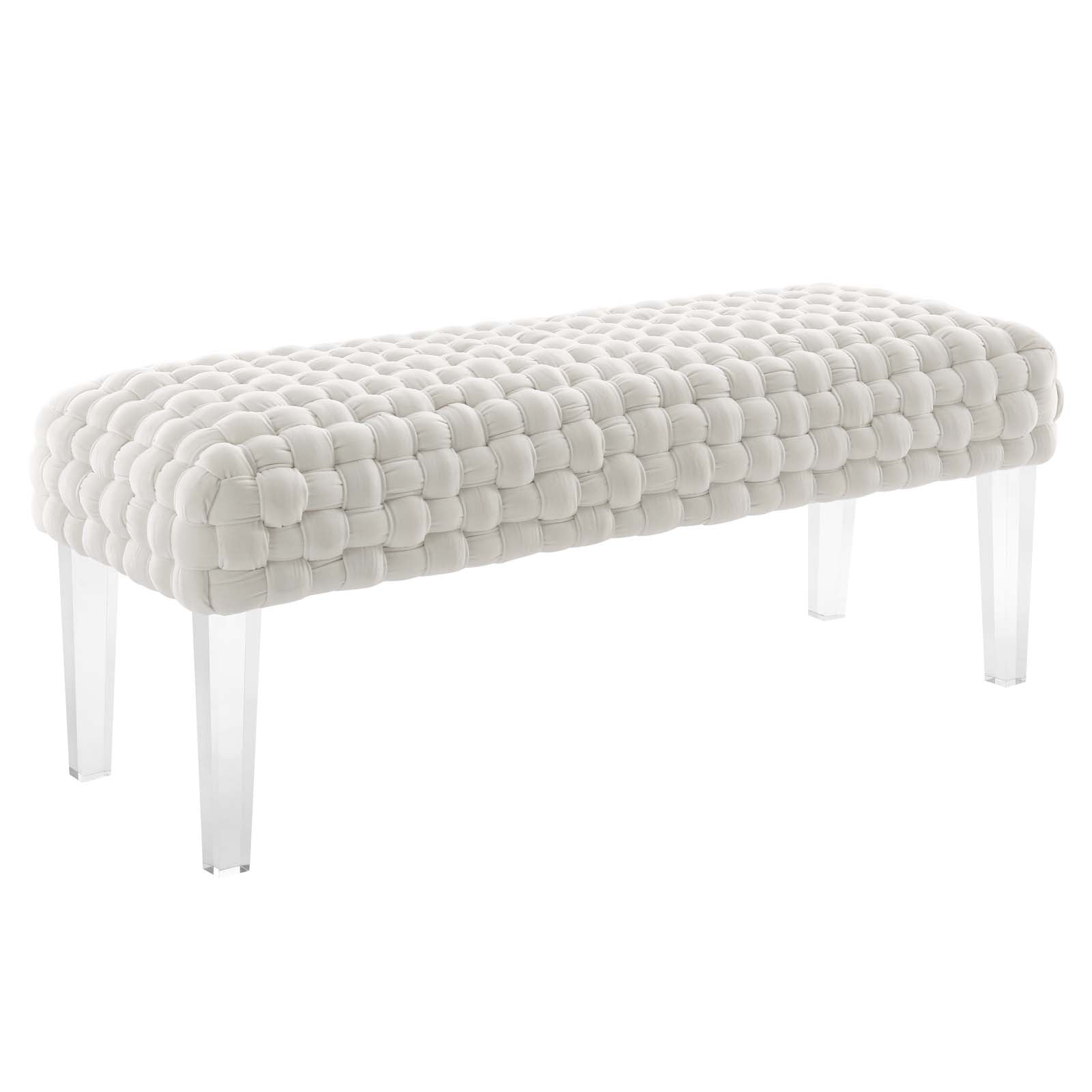 Prologue Woven Performance Velvet Ottoman By Modway | Ottomans | Modishstore - 29