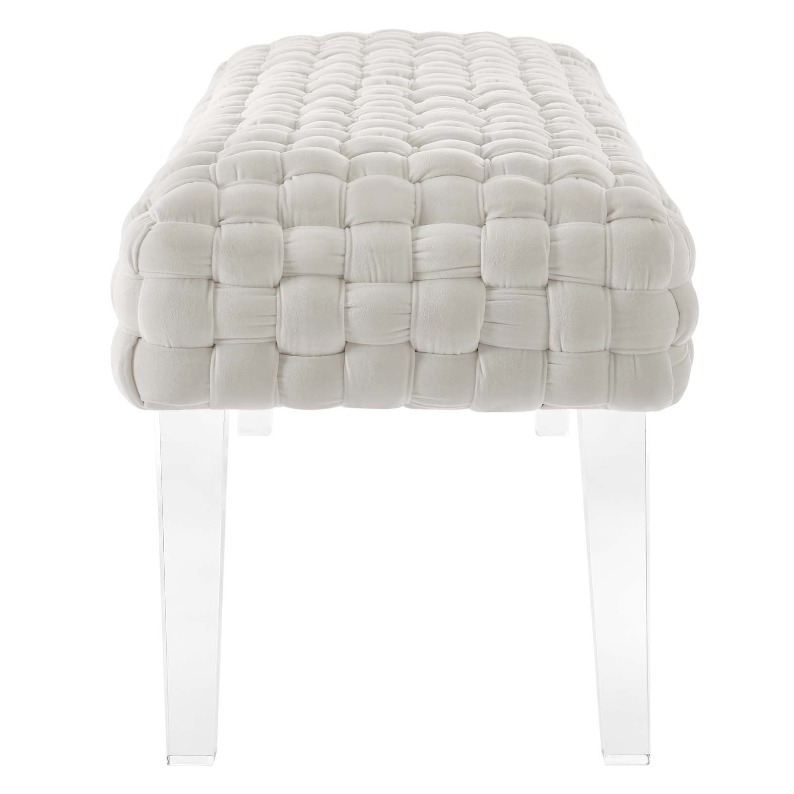 Prologue Woven Performance Velvet Ottoman By Modway | Ottomans | Modishstore - 31