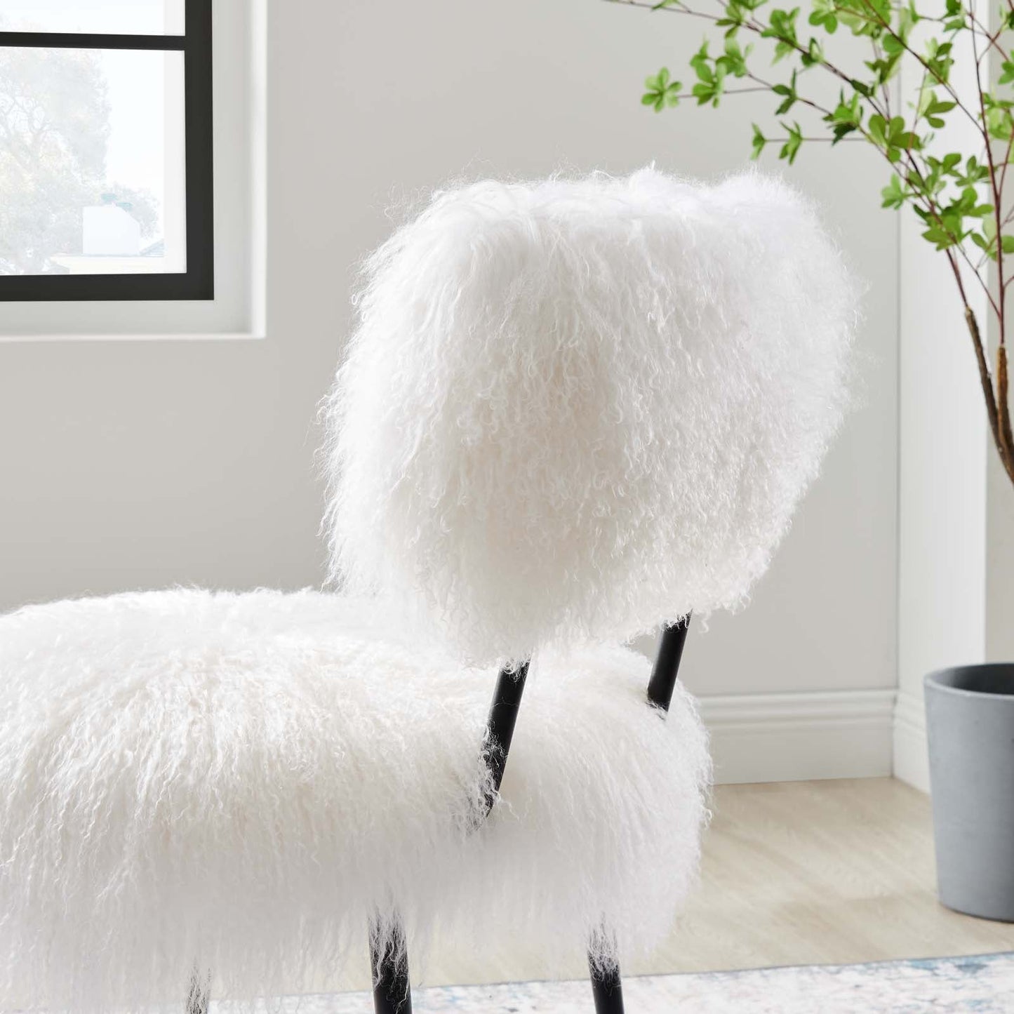 Skylar Sheepskin Chair By Modway - EEI-5039-WHI | Armchairs |  Modishstore - 8