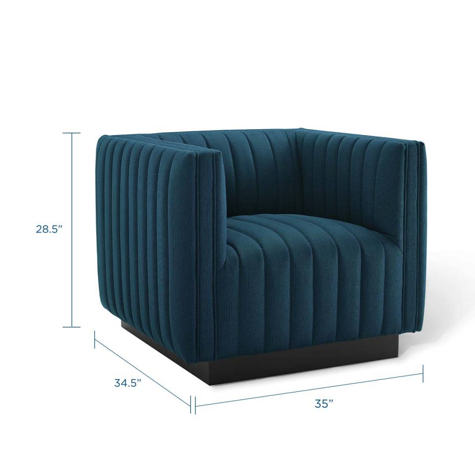 Modway Conjure Tufted Armchair Upholstered Fabric Set of 2 | Armchairs | 