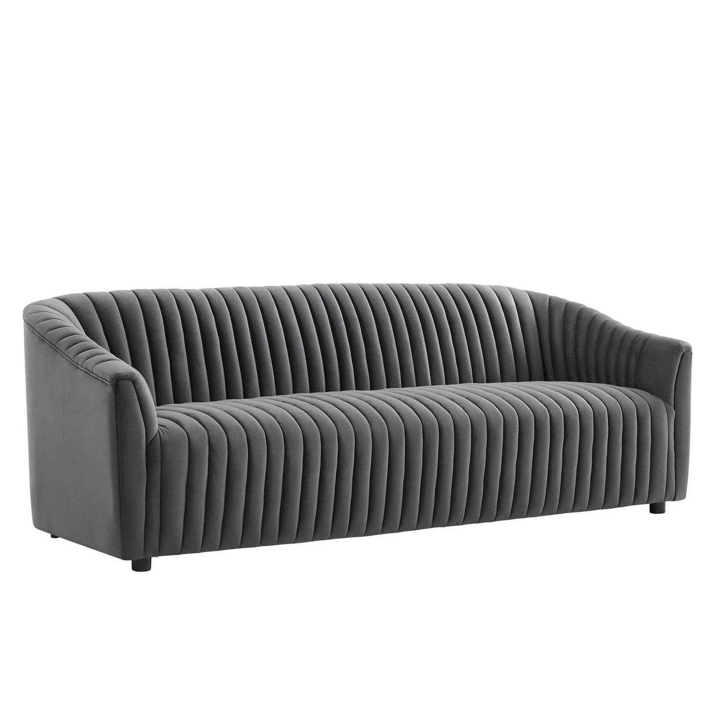 Announce Performance Velvet Channel Tufted Sofa By Modway | Sofas | 