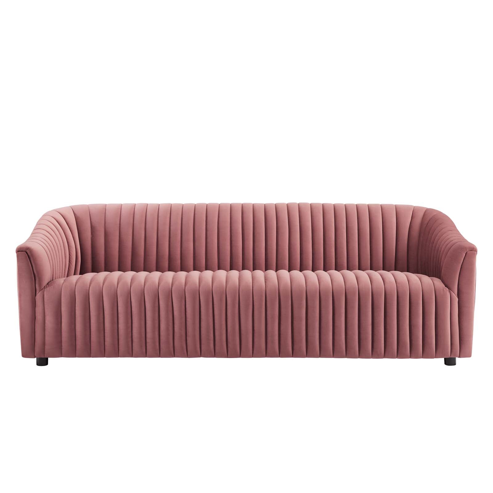 Announce Performance Velvet Channel Tufted Sofa By Modway | Sofas | 