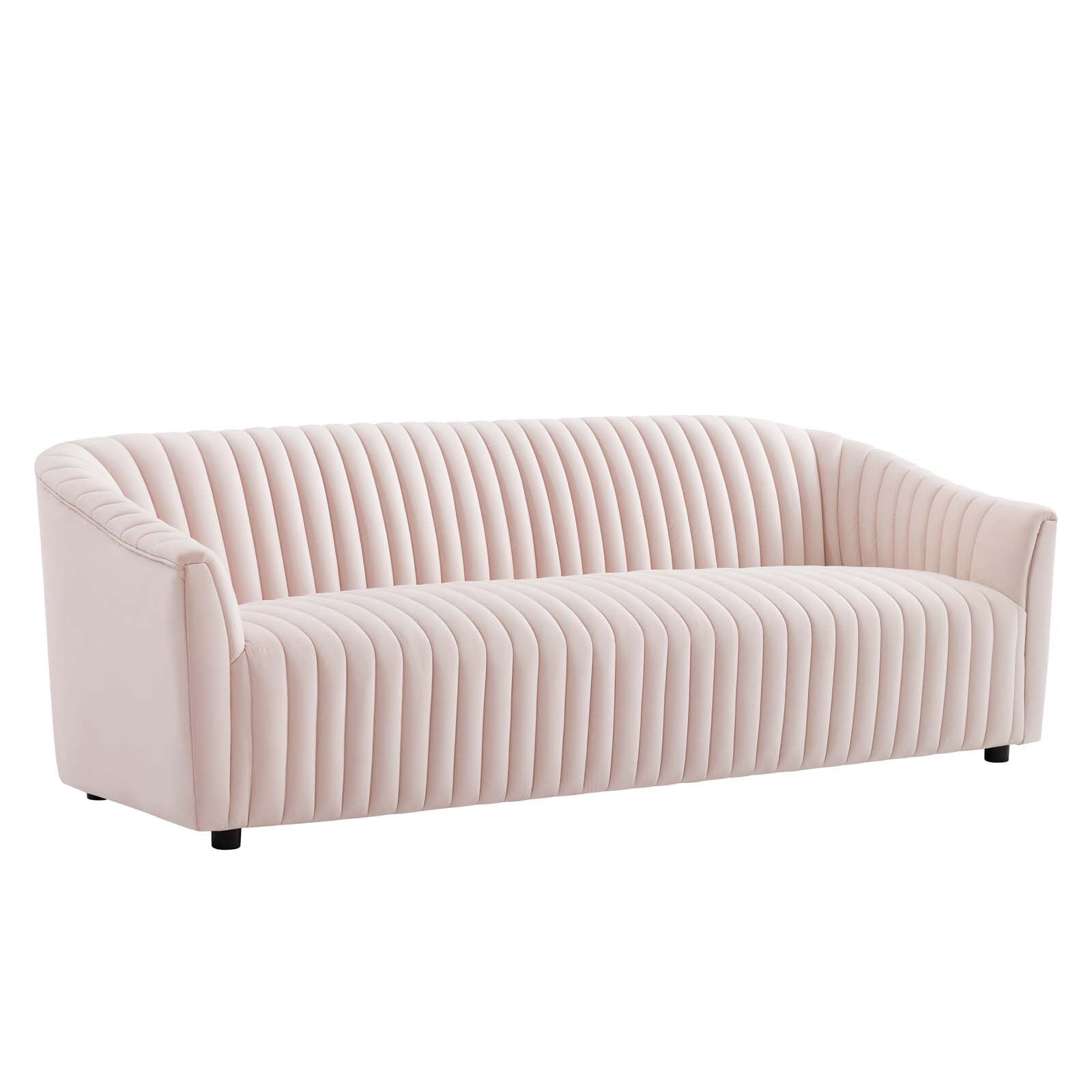 Announce Performance Velvet Channel Tufted Sofa By Modway | Sofas | 