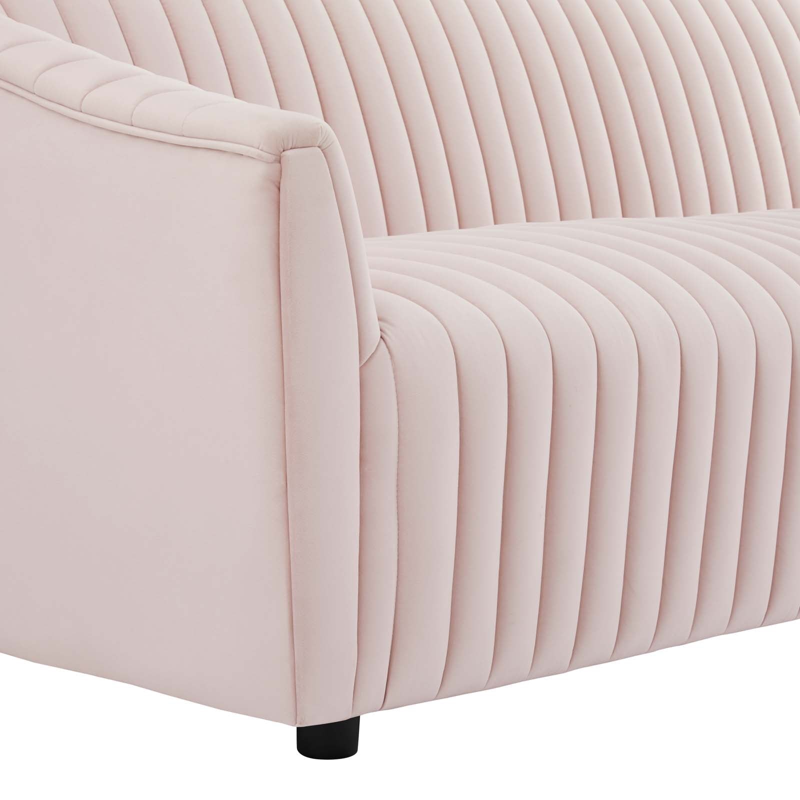Announce Performance Velvet Channel Tufted Sofa By Modway | Sofas | 