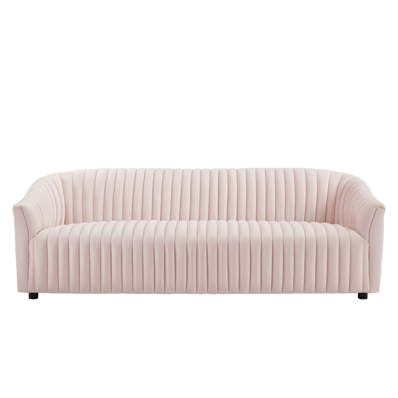 Announce Performance Velvet Channel Tufted Sofa By Modway | Sofas | 