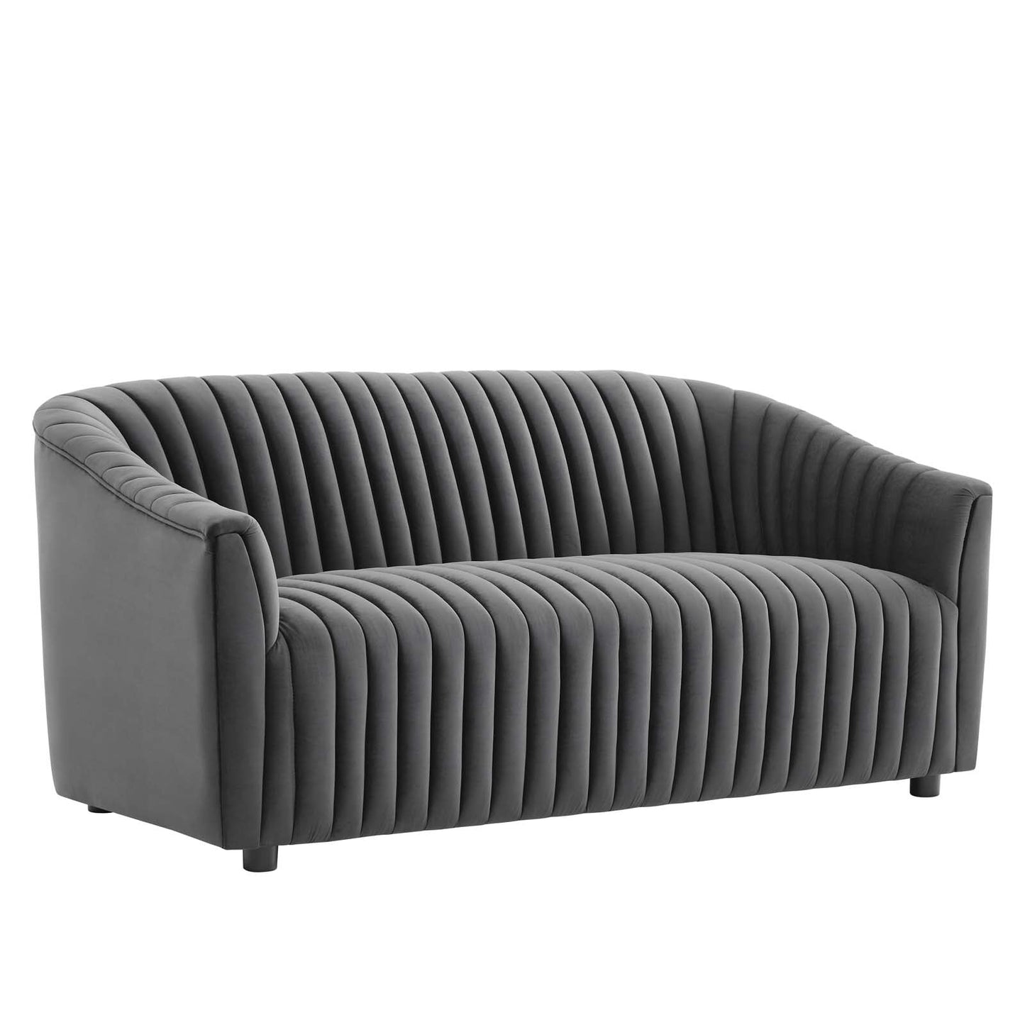 Announce Performance Velvet Channel Tufted Loveseat By Modway | Loveseats | 