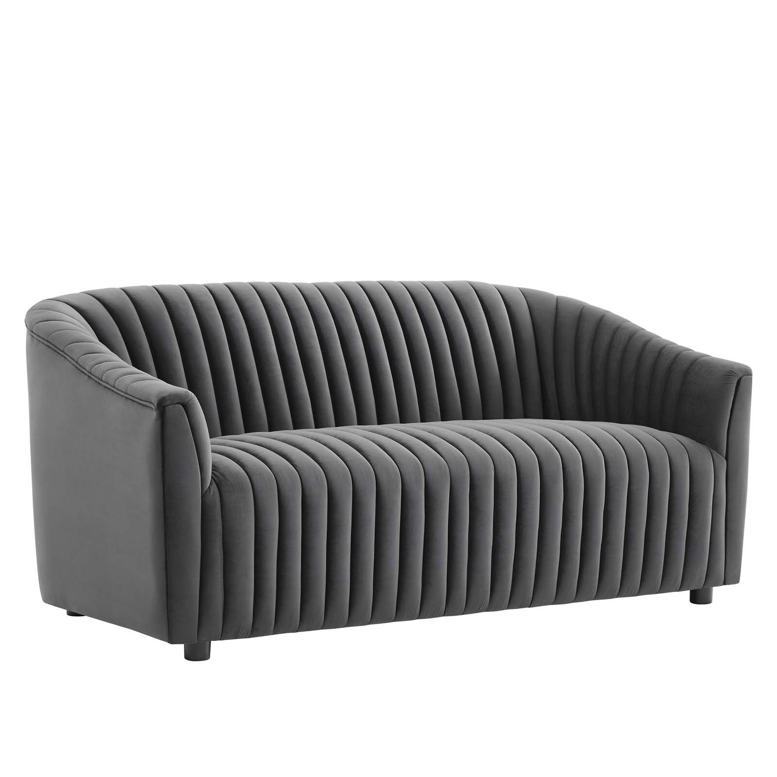 Announce Performance Velvet Channel Tufted Loveseat By Modway | Loveseats | 