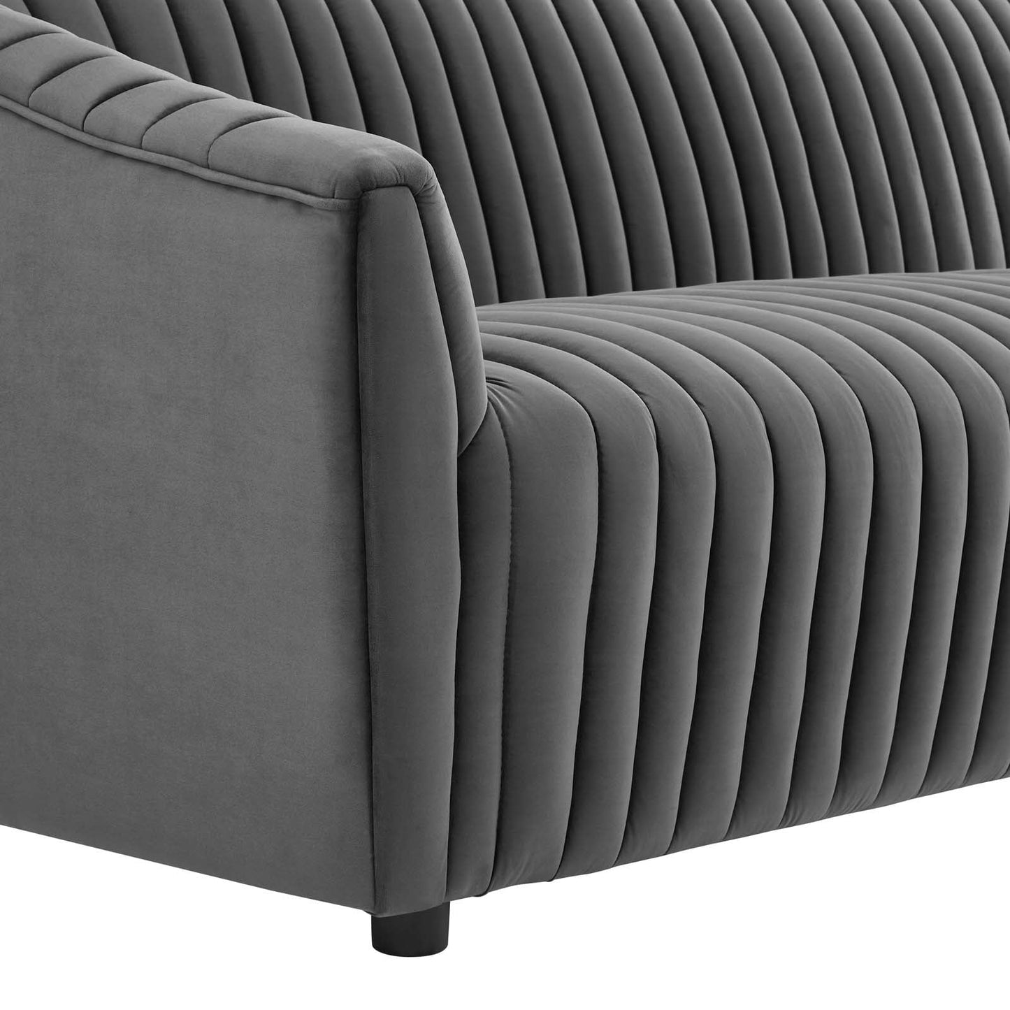 Announce Performance Velvet Channel Tufted Loveseat By Modway | Loveseats | 