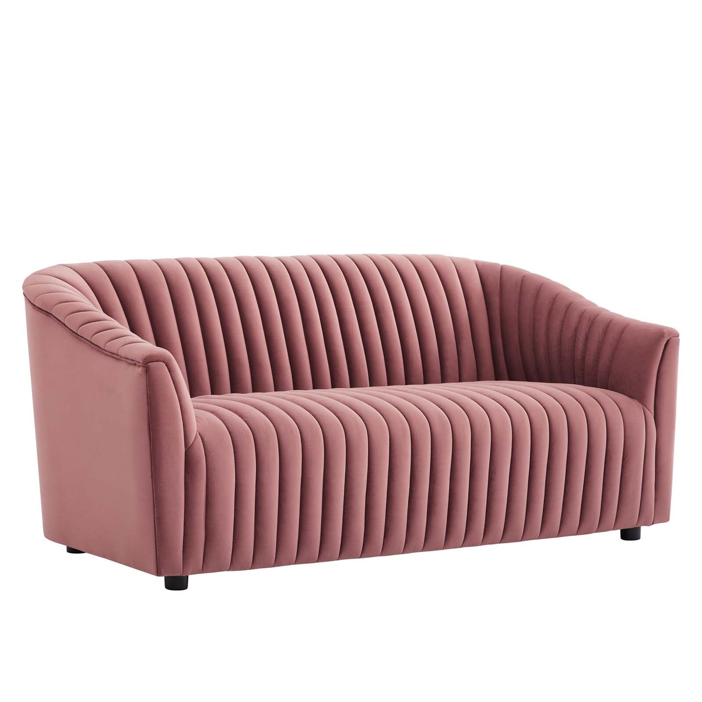Announce Performance Velvet Channel Tufted Loveseat By Modway | Loveseats | 