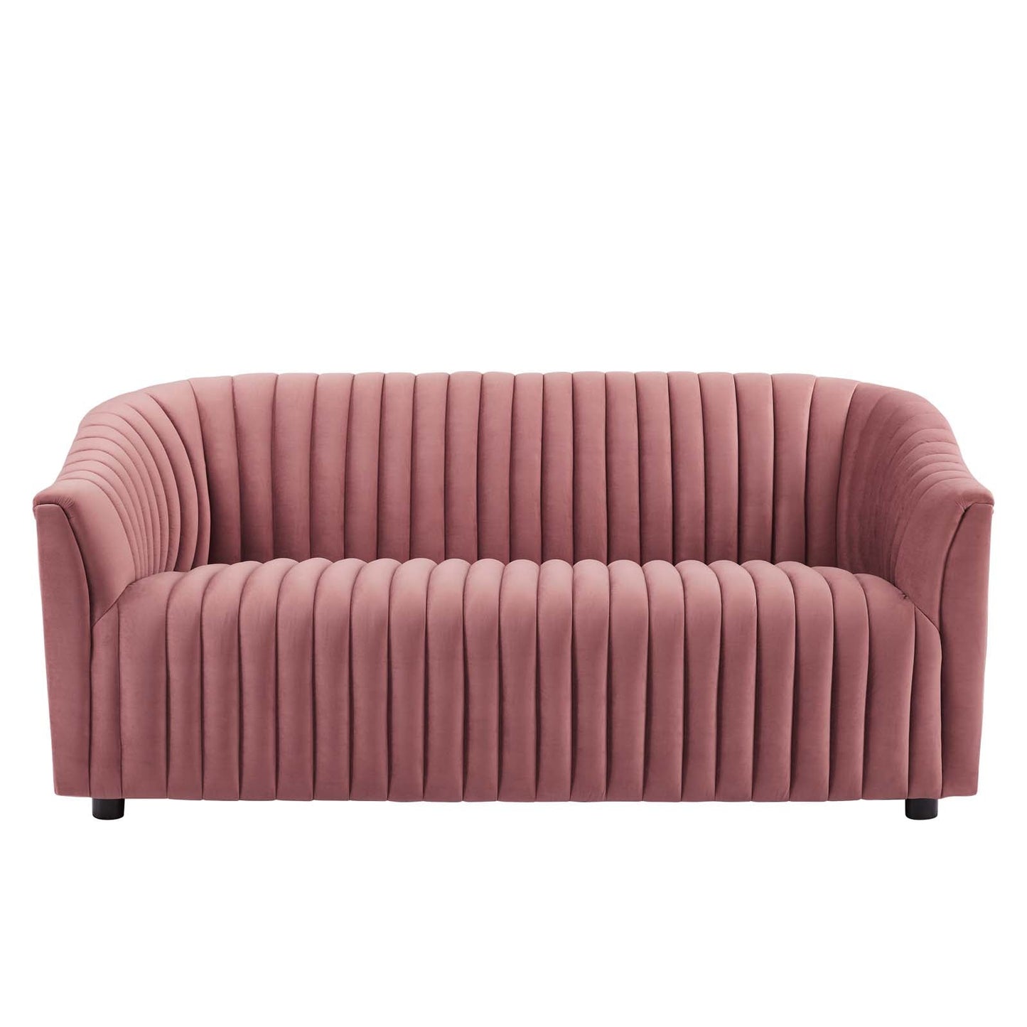 Announce Performance Velvet Channel Tufted Loveseat By Modway | Loveseats | 
