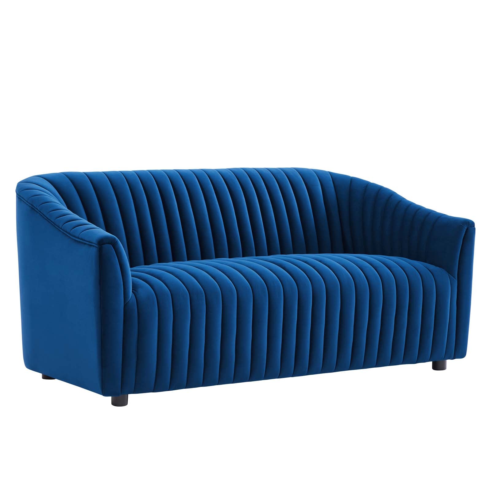 Announce Performance Velvet Channel Tufted Loveseat By Modway | Loveseats | 