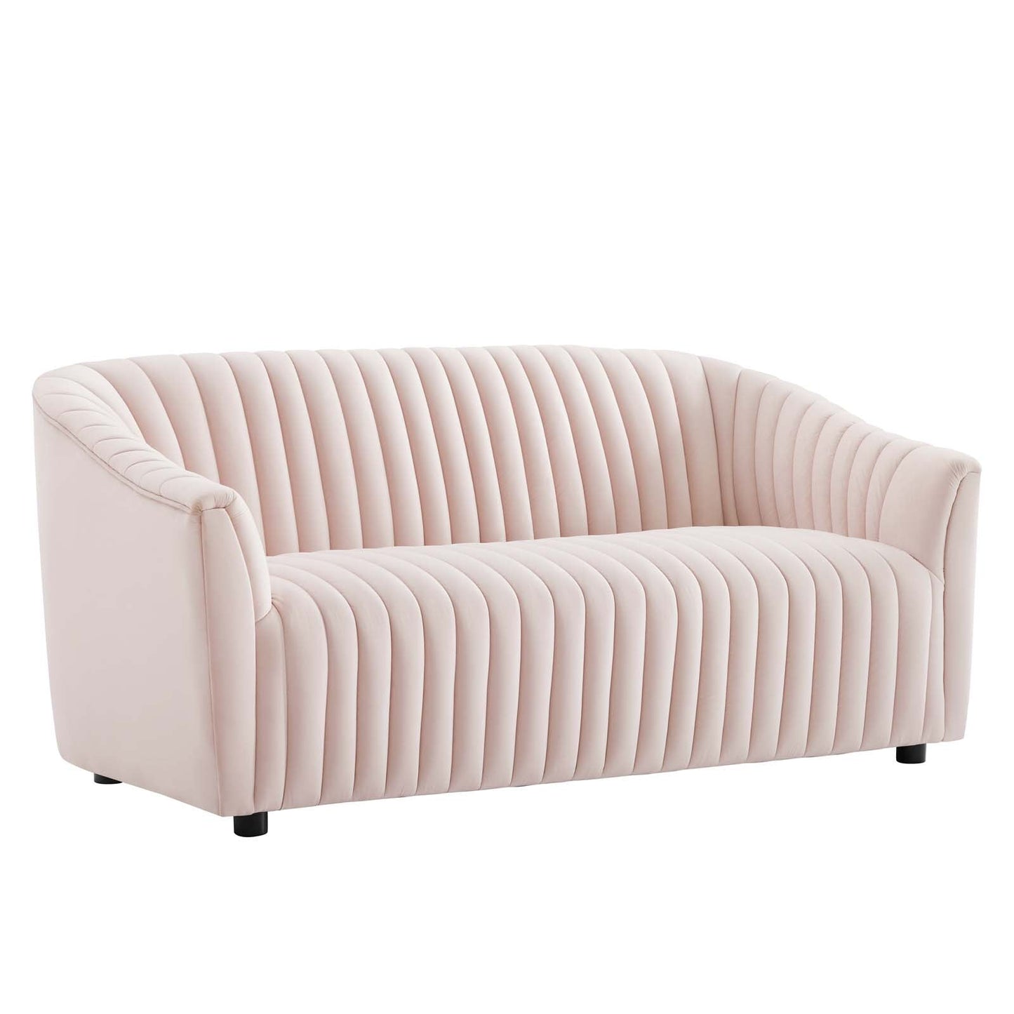 Announce Performance Velvet Channel Tufted Loveseat By Modway | Loveseats | 