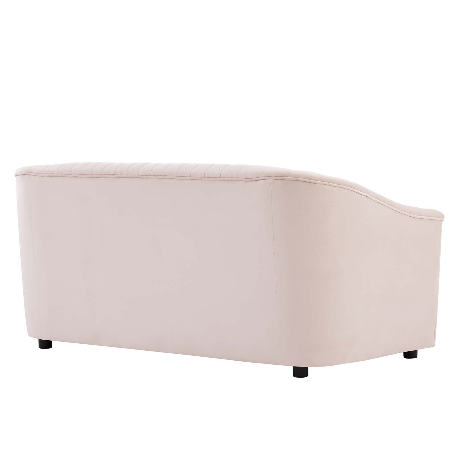 Announce Performance Velvet Channel Tufted Loveseat By Modway | Loveseats | 