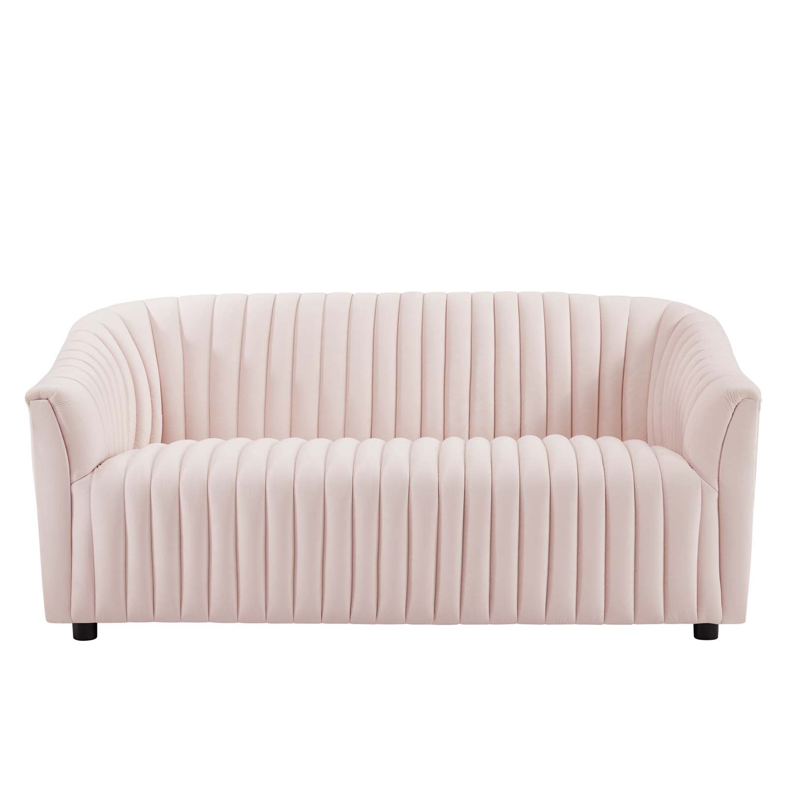 Announce Performance Velvet Channel Tufted Loveseat By Modway | Loveseats | 