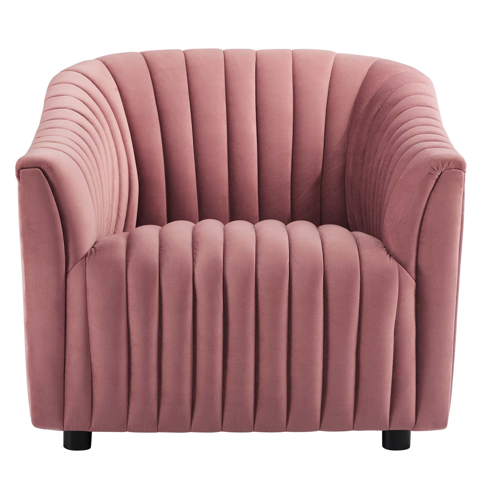 Announce Performance Velvet Channel Tufted Armchair By Modway | Armchairs | 