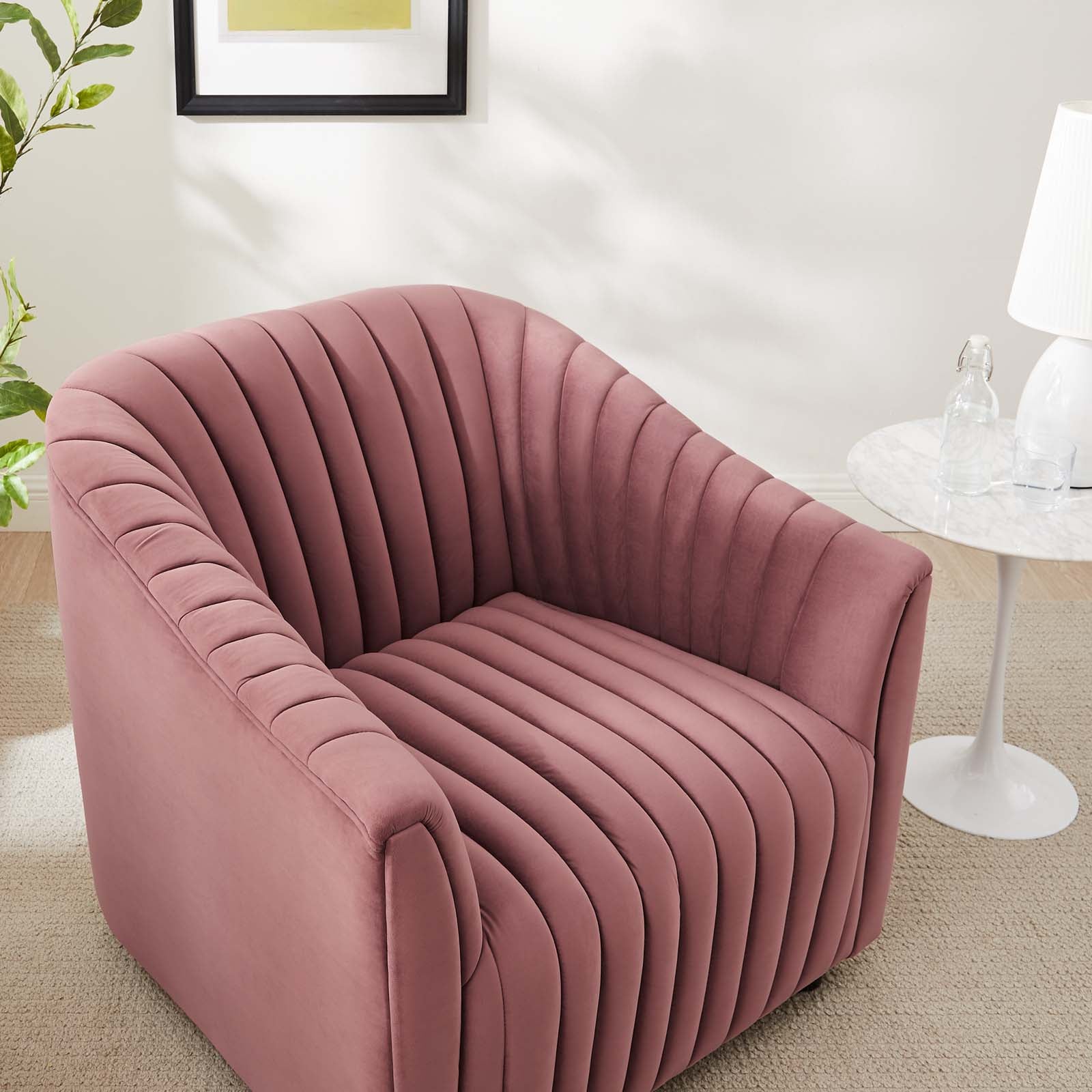 Announce Performance Velvet Channel Tufted Armchair By Modway | Armchairs | 