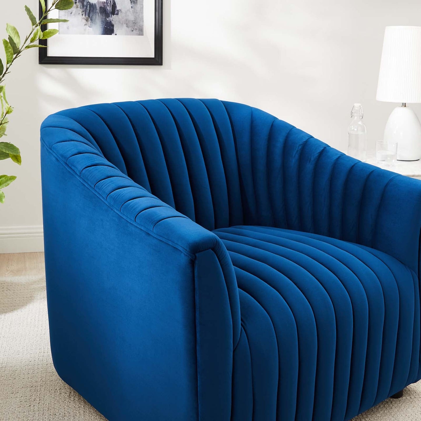 Announce Performance Velvet Channel Tufted Armchair By Modway | Armchairs | 