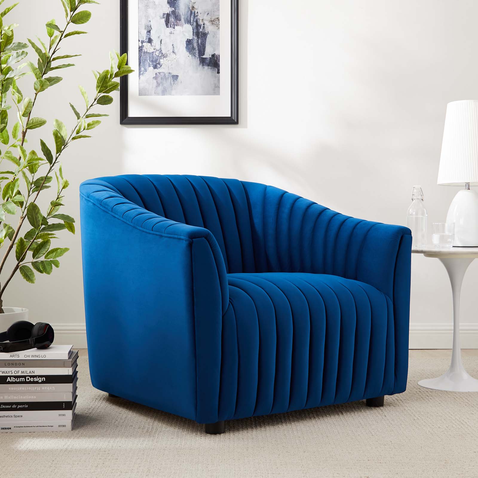 Announce Performance Velvet Channel Tufted Armchair By Modway | Armchairs | 