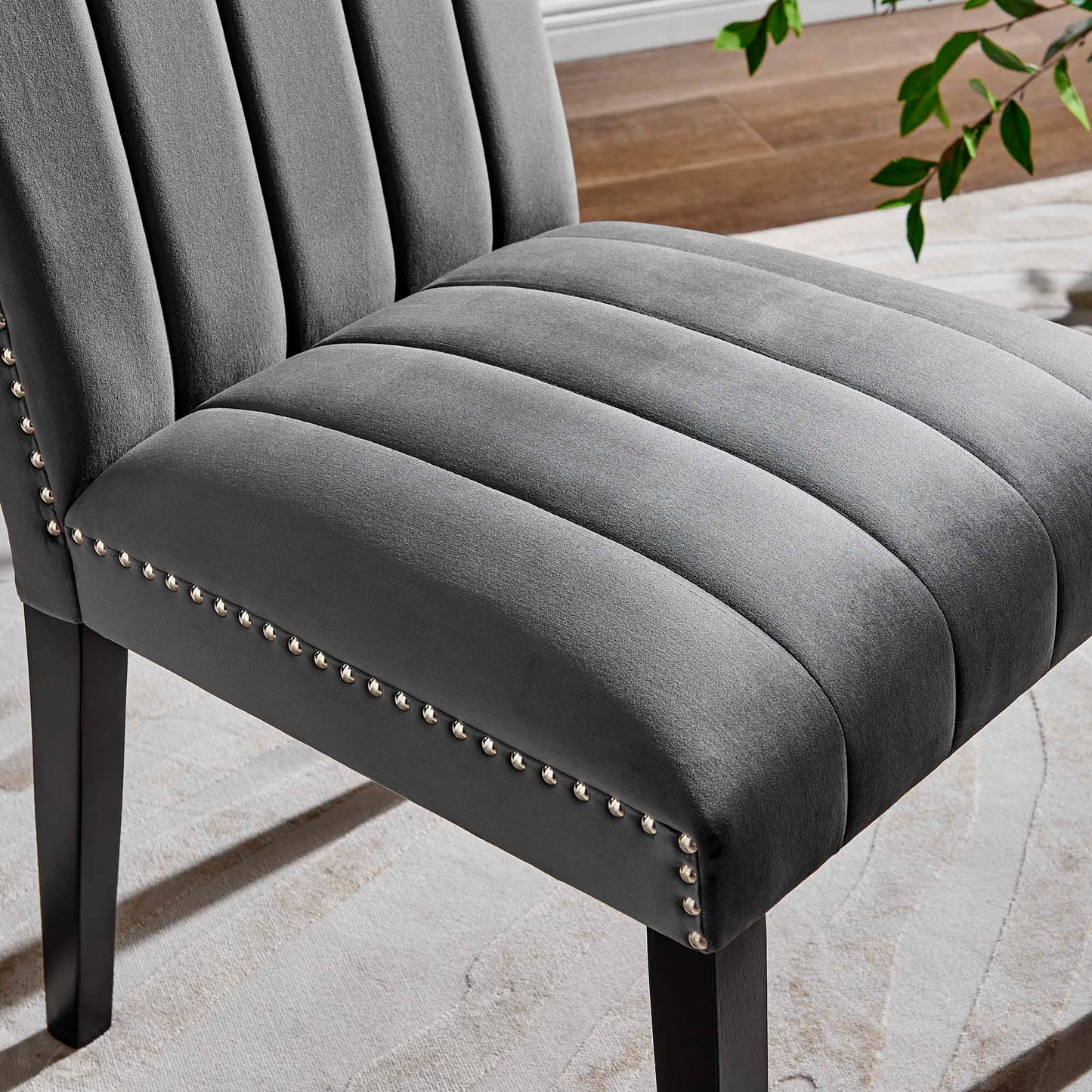 Catalyst Performance Velvet Dining Side Chairs - Set Of 2 By Modway - EEI-5081-GRN | Dining Chairs |  Modishstore - 15