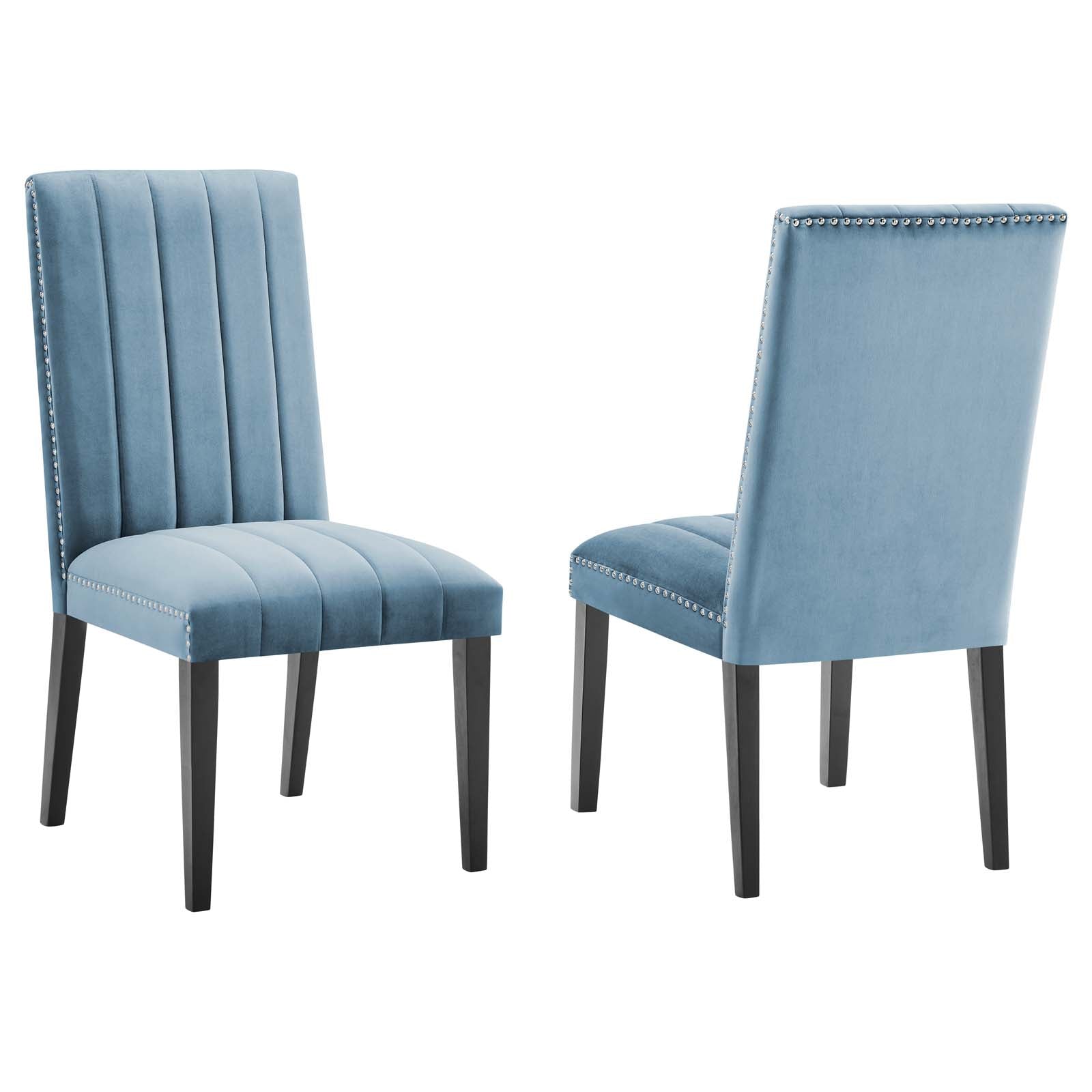 Catalyst Performance Velvet Dining Side Chairs - Set Of 2 By Modway - EEI-5081-GRN | Dining Chairs |  Modishstore - 17