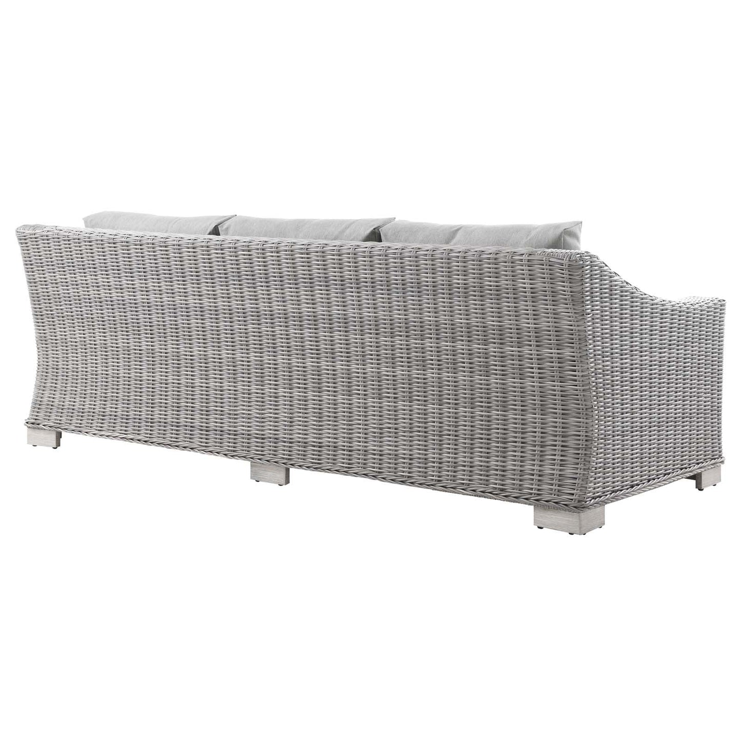Modway Conway 5-Piece Outdoor Patio Wicker Rattan Furniture Set | Outdoor Sofas, Loveseats & Sectionals | 