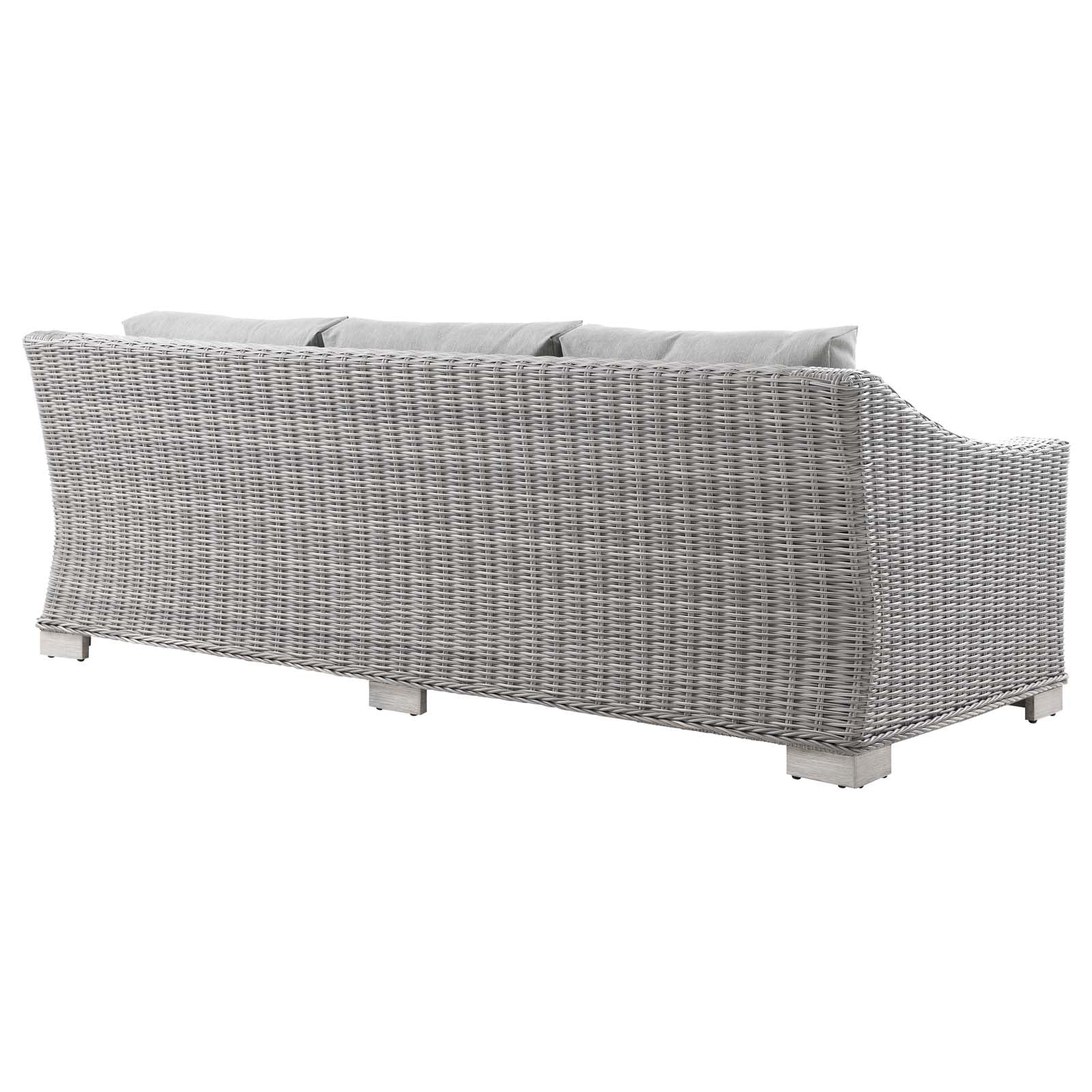 Modway Conway 5-Piece Outdoor Patio Wicker Rattan Furniture Set | Outdoor Sofas, Loveseats & Sectionals | 