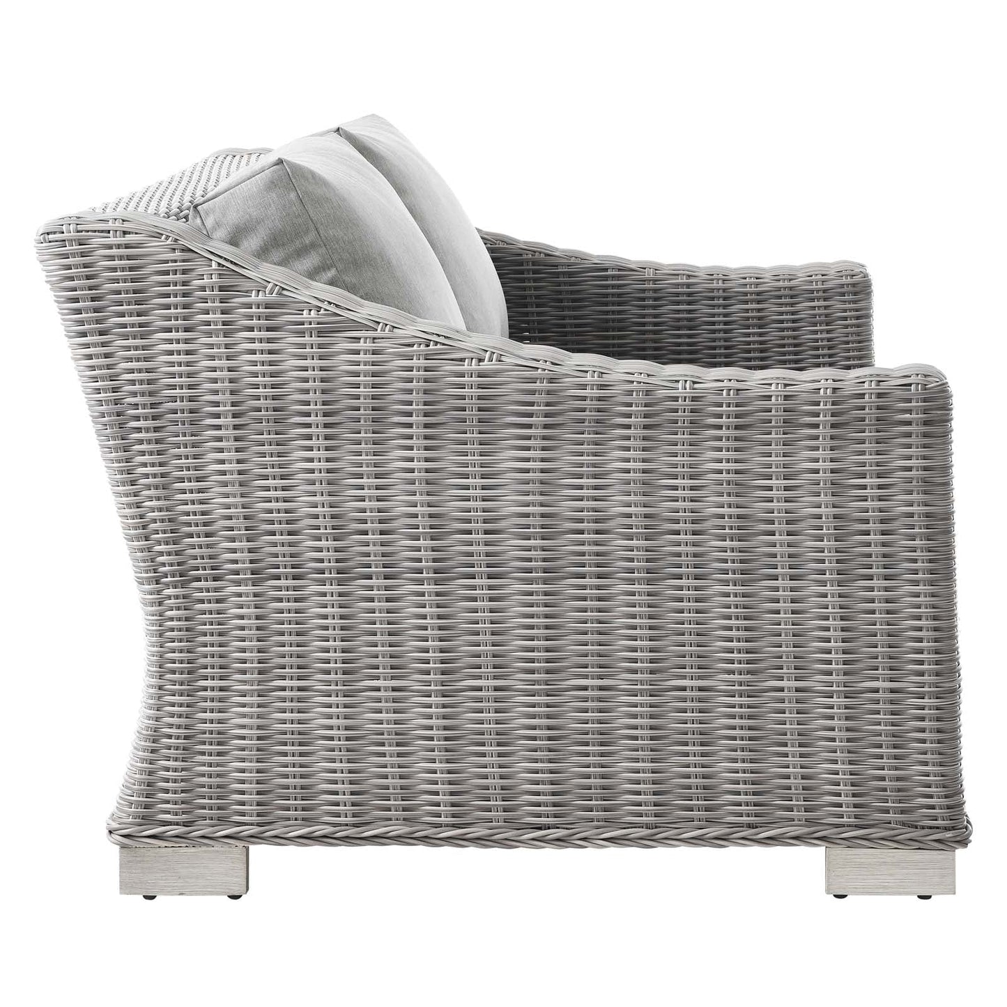 Modway Conway 5-Piece Outdoor Patio Wicker Rattan Furniture Set | Outdoor Sofas, Loveseats & Sectionals | 