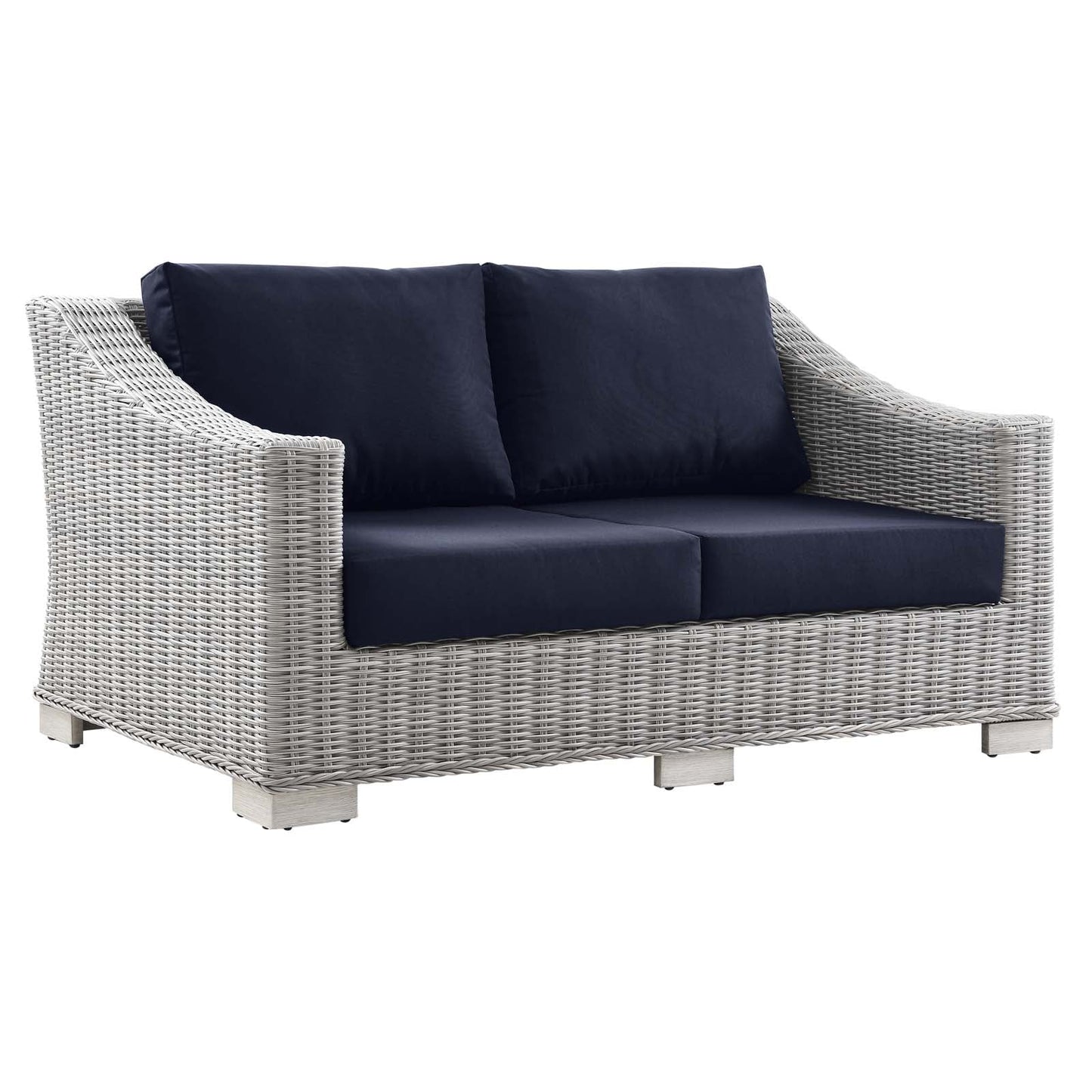 Modway Conway 5-Piece Outdoor Patio Wicker Rattan Furniture Set | Outdoor Sofas, Loveseats & Sectionals | 
