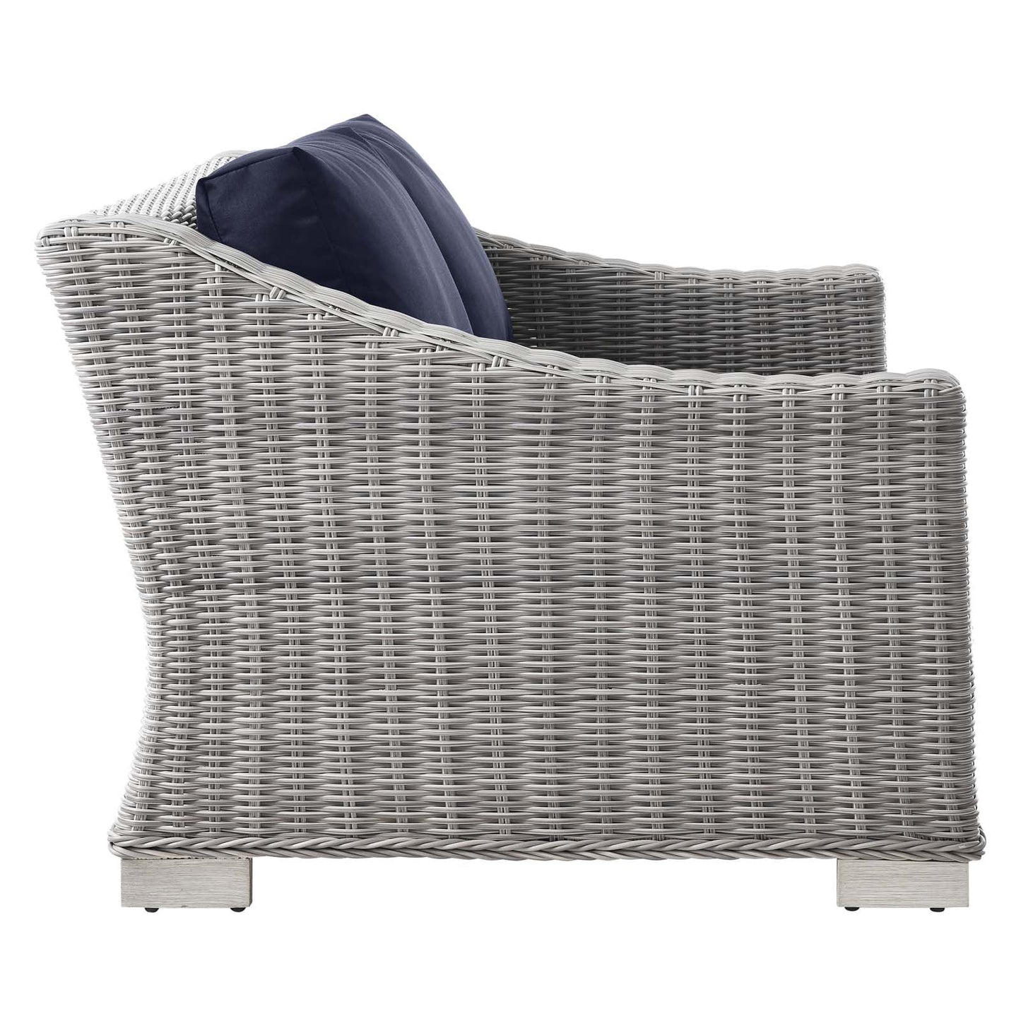 Modway Conway 5-Piece Outdoor Patio Wicker Rattan Furniture Set | Outdoor Sofas, Loveseats & Sectionals | 