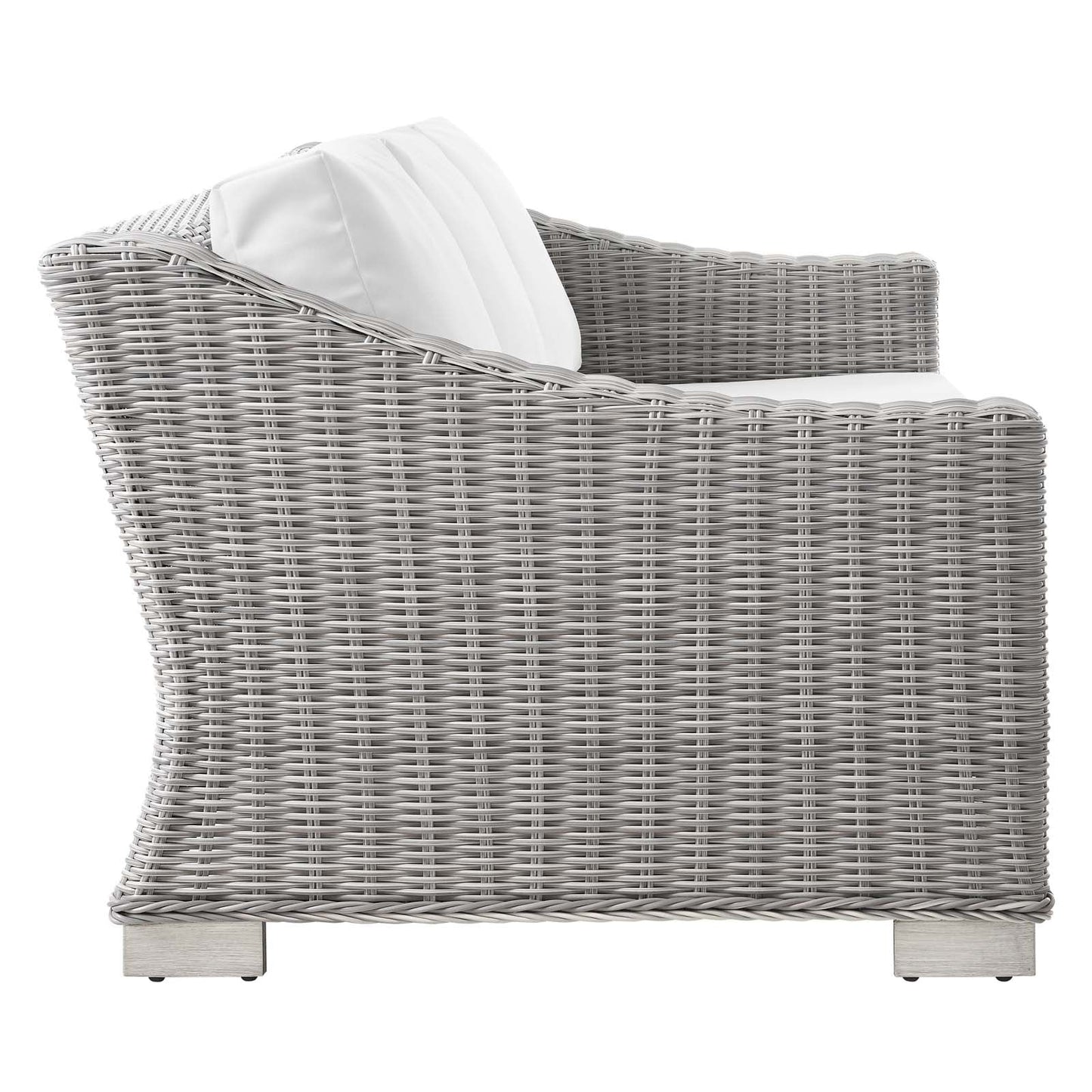 Modway Conway 5-Piece Outdoor Patio Wicker Rattan Furniture Set | Outdoor Sofas, Loveseats & Sectionals | 
