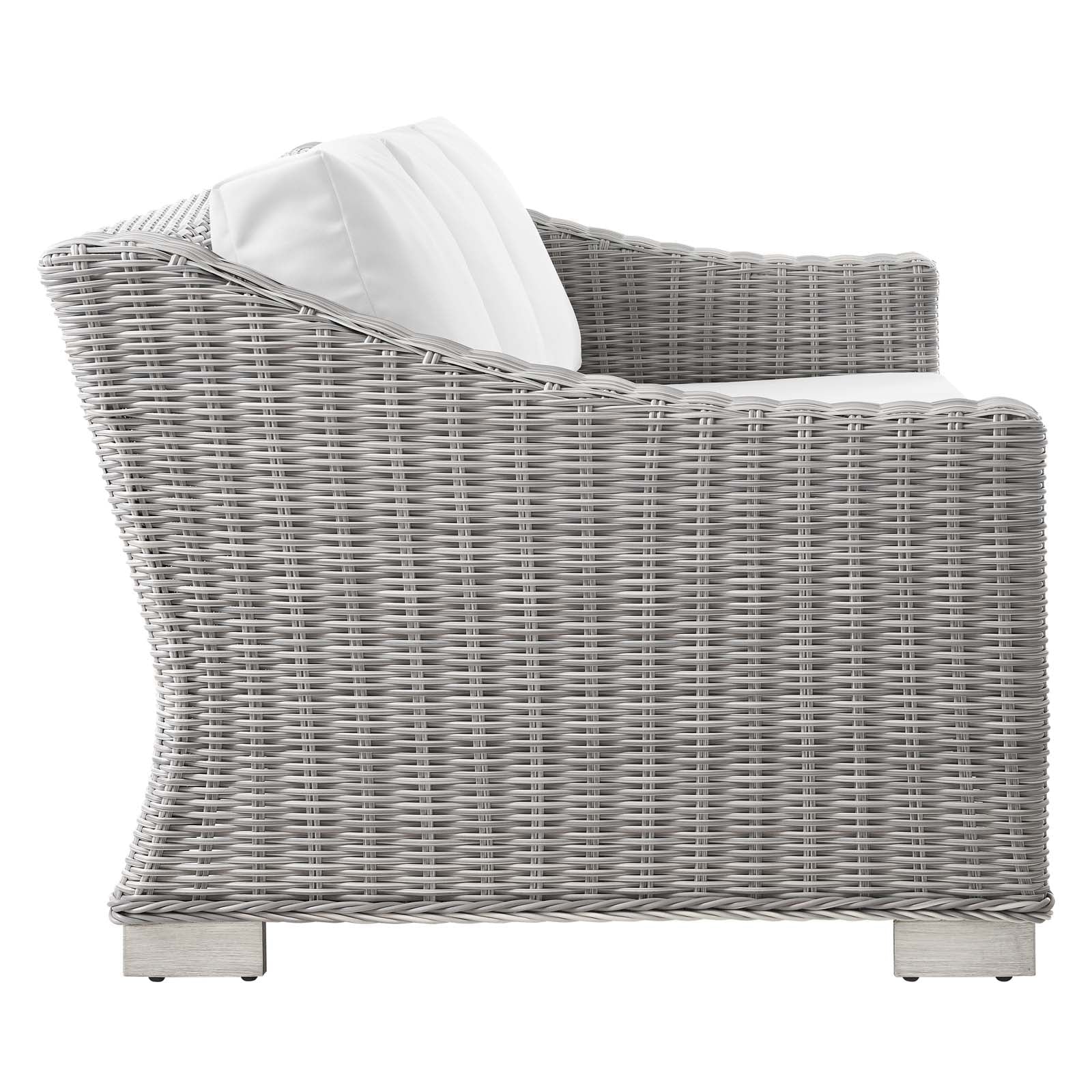 Modway Conway 5-Piece Outdoor Patio Wicker Rattan Furniture Set | Outdoor Sofas, Loveseats & Sectionals | 