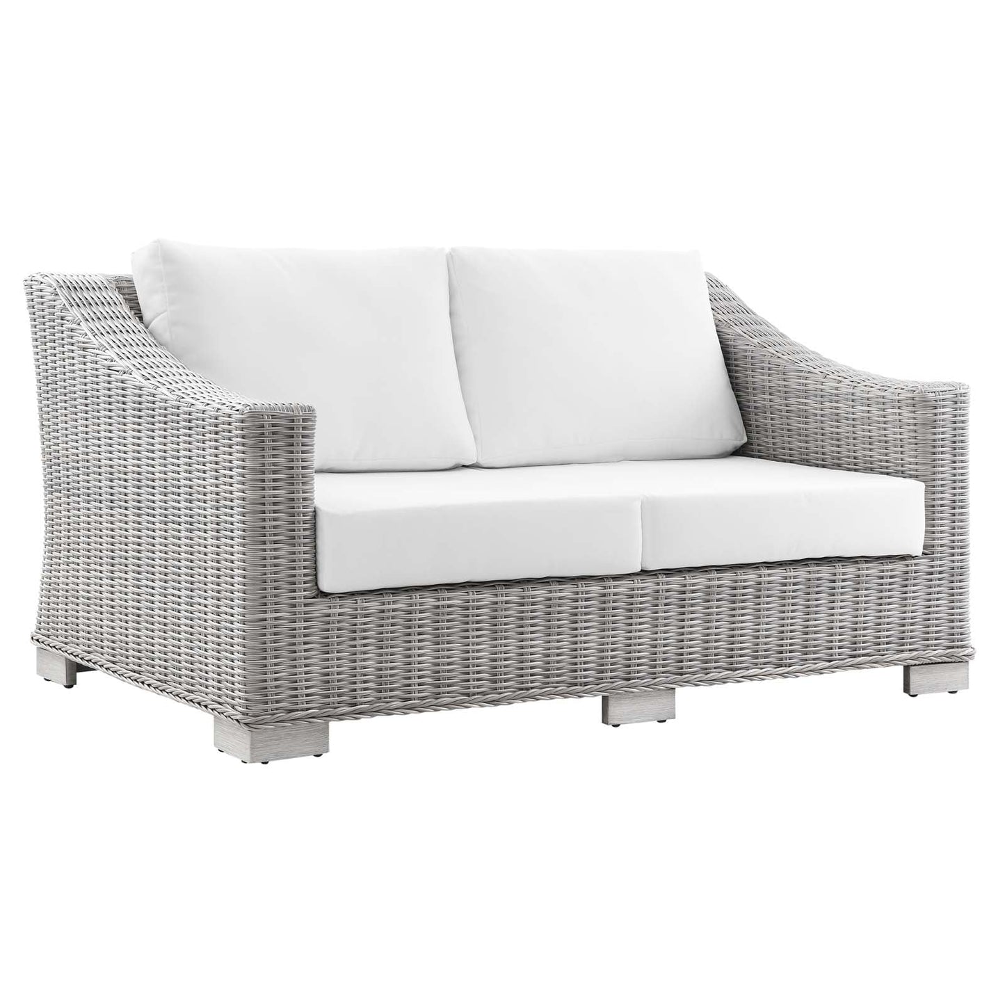 Modway Conway 5-Piece Outdoor Patio Wicker Rattan Furniture Set | Outdoor Sofas, Loveseats & Sectionals | 