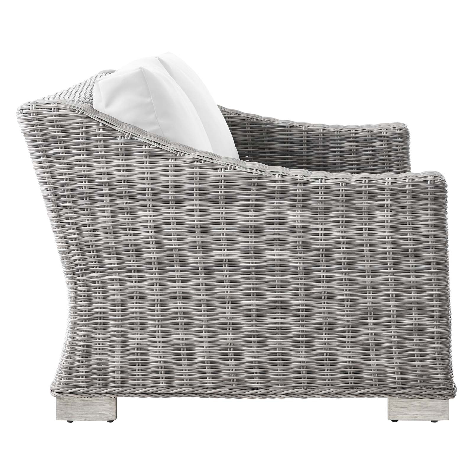 Modway Conway 5-Piece Outdoor Patio Wicker Rattan Furniture Set | Outdoor Sofas, Loveseats & Sectionals | 
