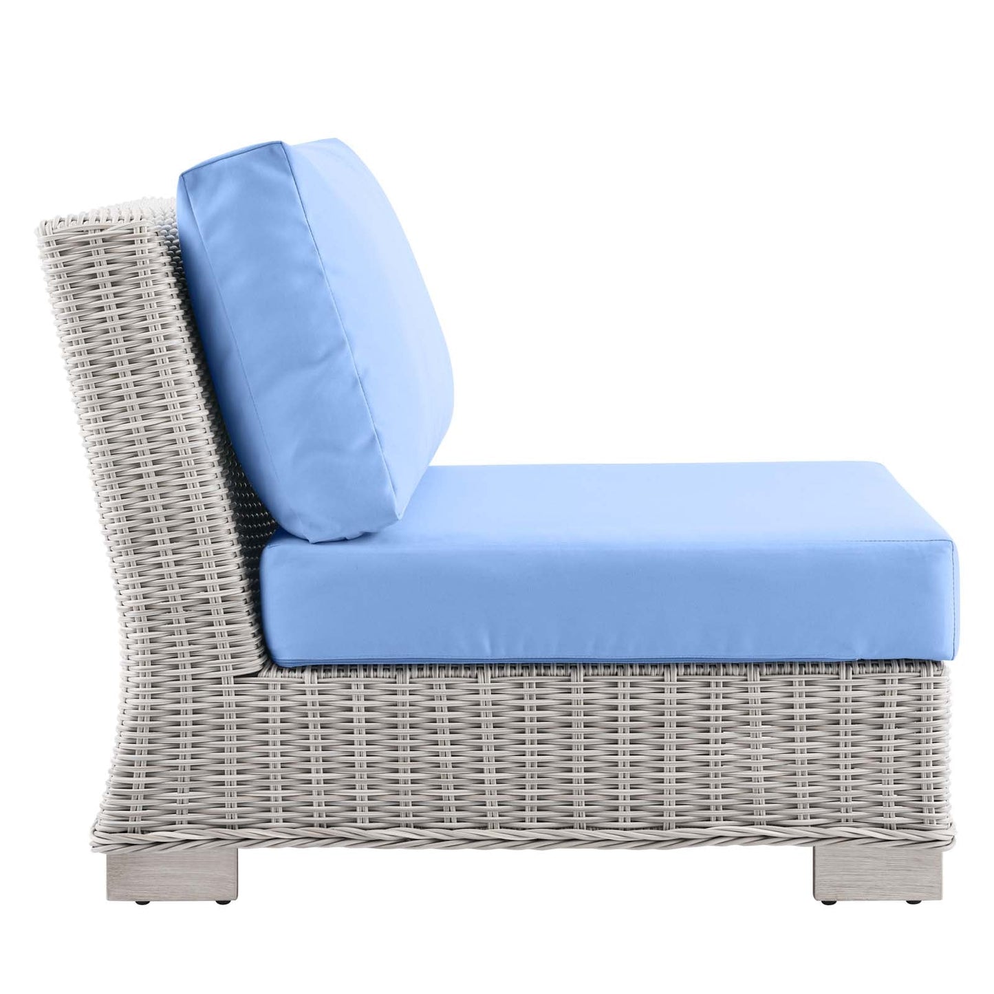 Modway Conway Outdoor Patio Wicker Rattan 5-Piece Sectional Sofa Furniture Set | Outdoor Sofas, Loveseats & Sectionals | 