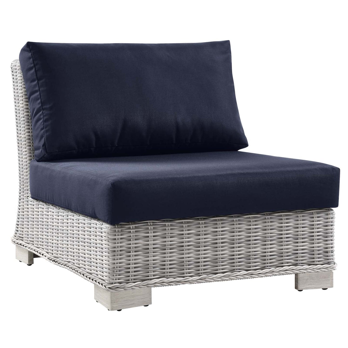 Modway Conway Outdoor Patio Wicker Rattan 5-Piece Sectional Sofa Furniture Set | Outdoor Sofas, Loveseats & Sectionals | 