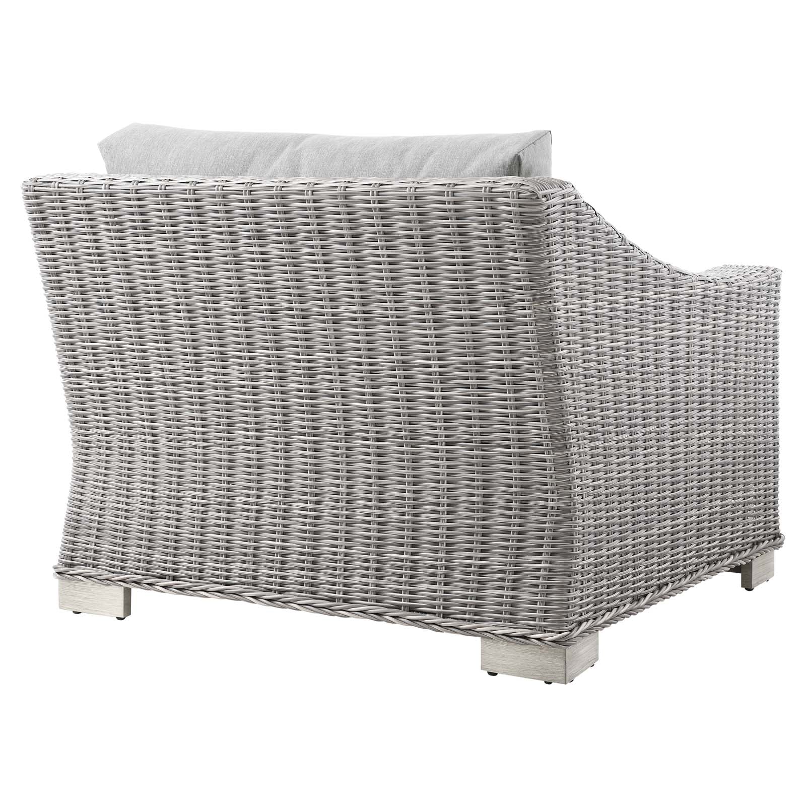 Modway Conway Outdoor Patio Wicker Rattan 6-Piece Sectional Sofa Furniture Set | Outdoor Sofas, Loveseats & Sectionals | 